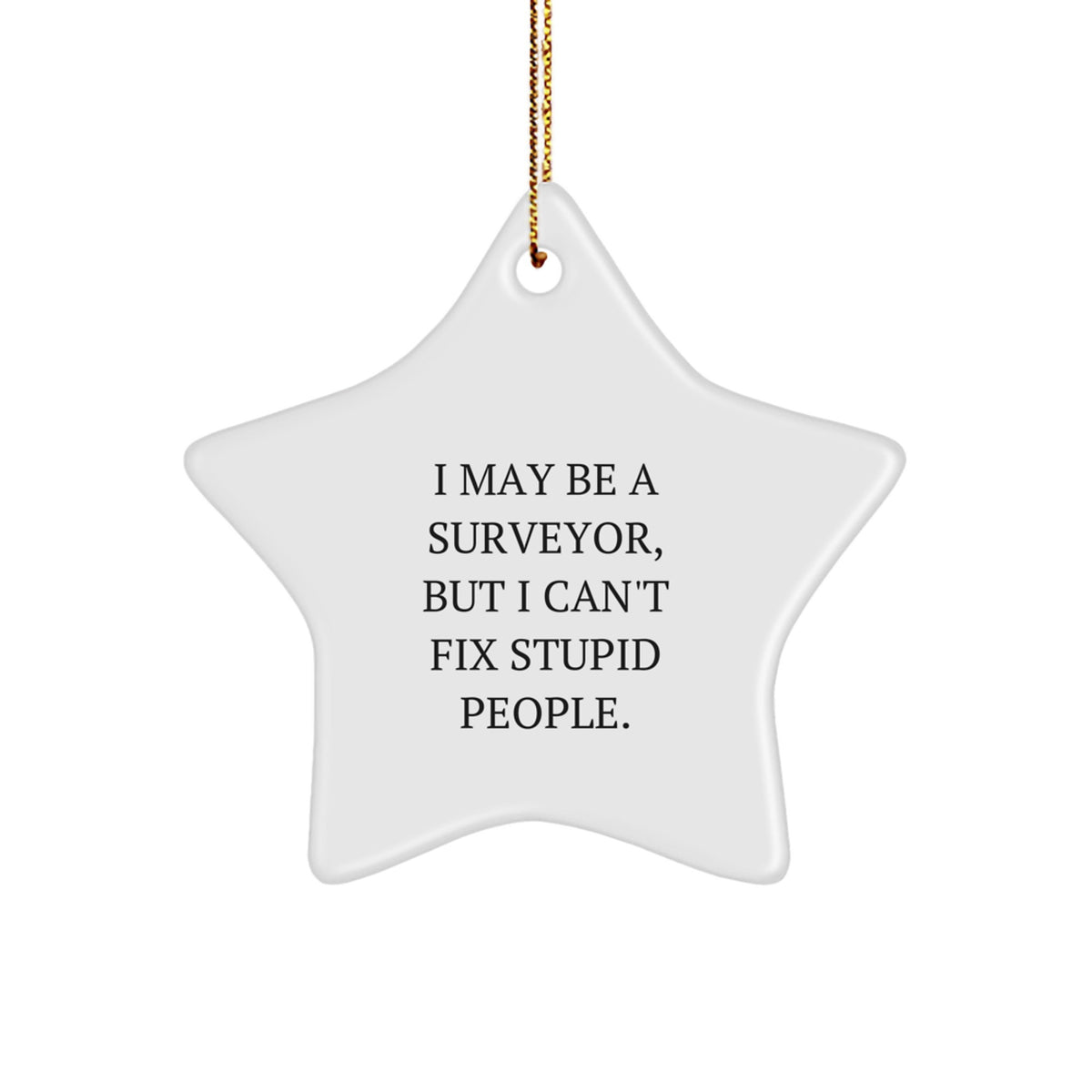 Christmas Ornament Gift Surveyor Quote - I May Be A Surveyor, But I - Image 1