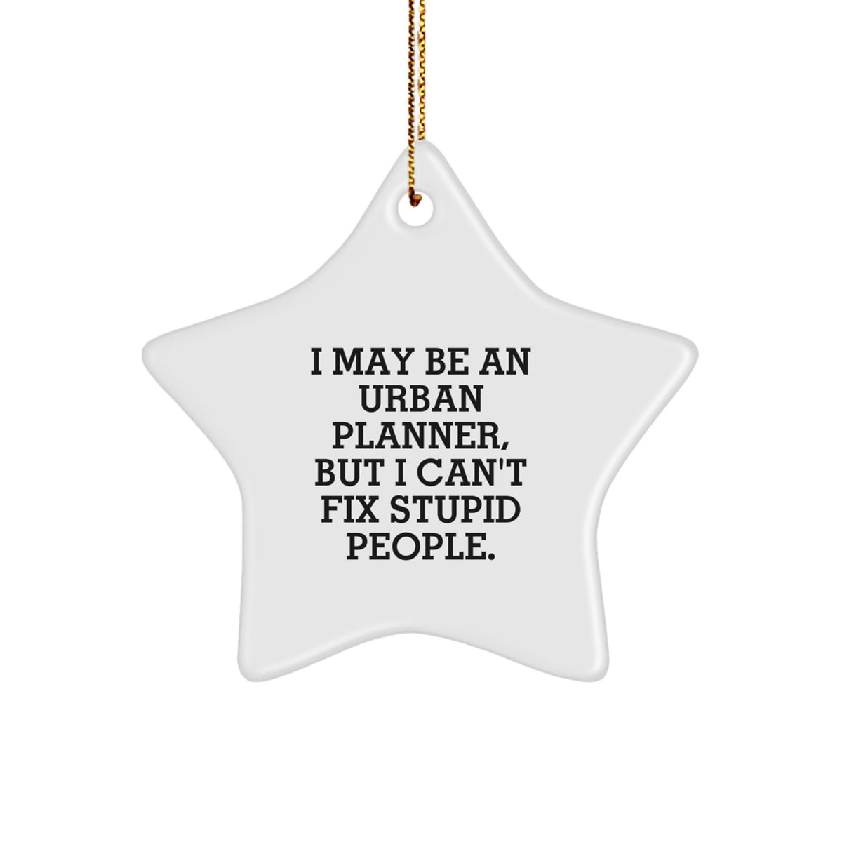 Christmas Gift Sarcastic Urban Planner Star Ornament for Teens - I May - Image 1
