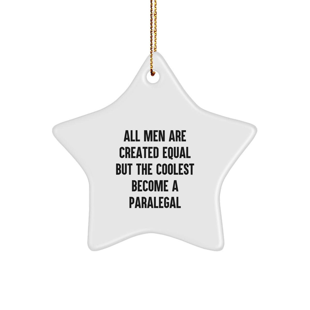 Gifts from Paralegal Enthusiasts, Funny Paralegal Star Ornament, Christmas Unique Gifts for Paralegals - Image 1