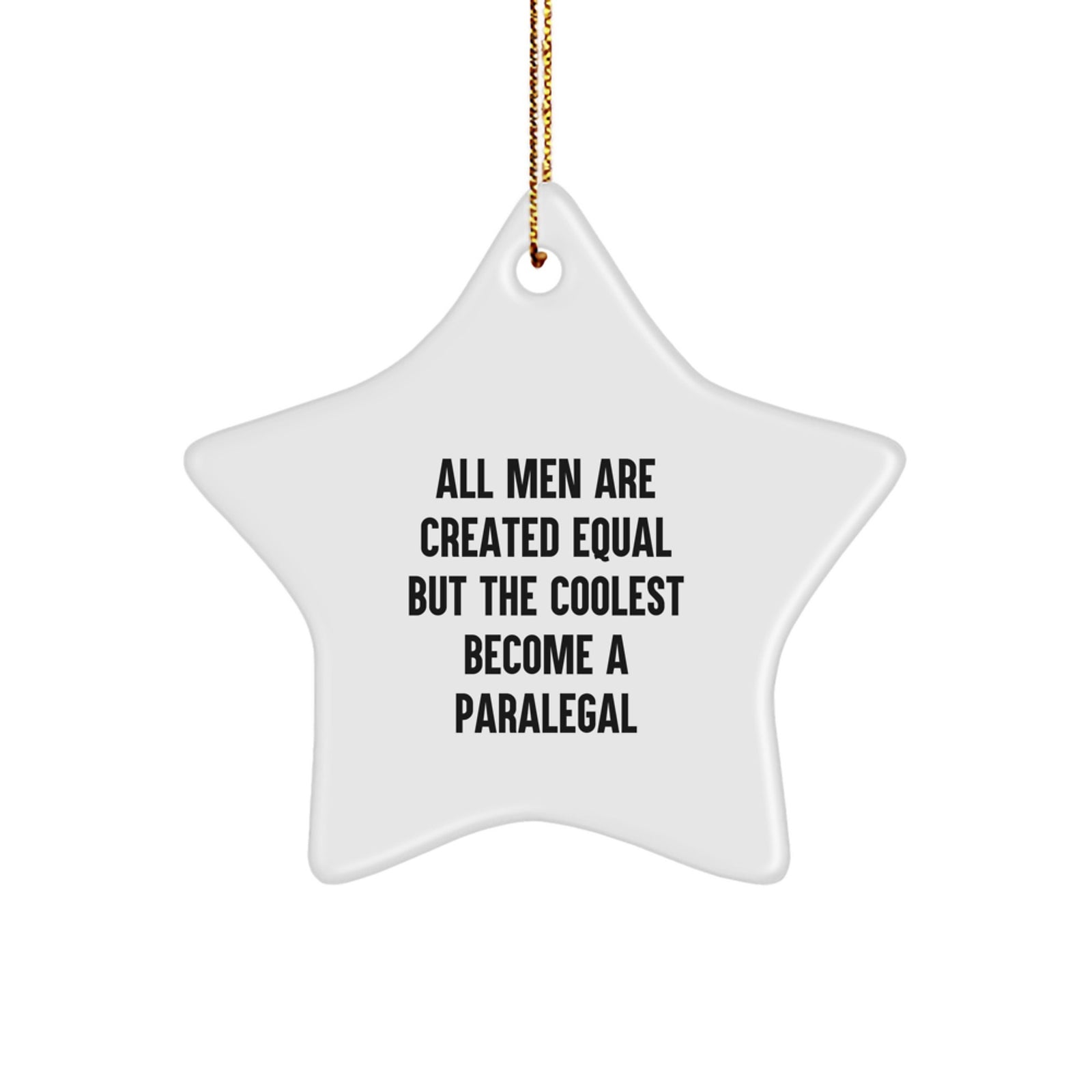 Gifts from Paralegal Enthusiasts, Funny Paralegal Star Ornament, Christmas Unique Gifts for Paralegals - Image 1