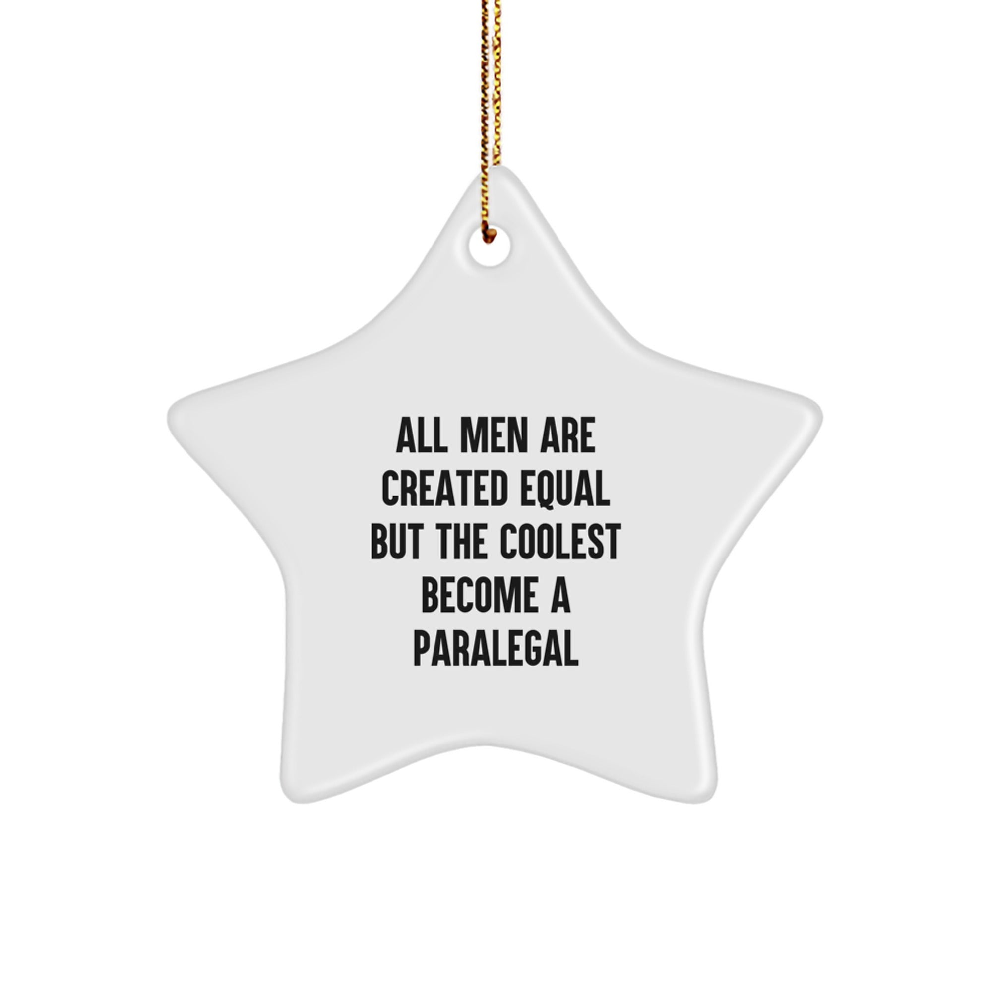 Gifts from Paralegal Enthusiasts, Funny Paralegal Star Ornament, Christmas Unique Gifts for Paralegals - Image 1