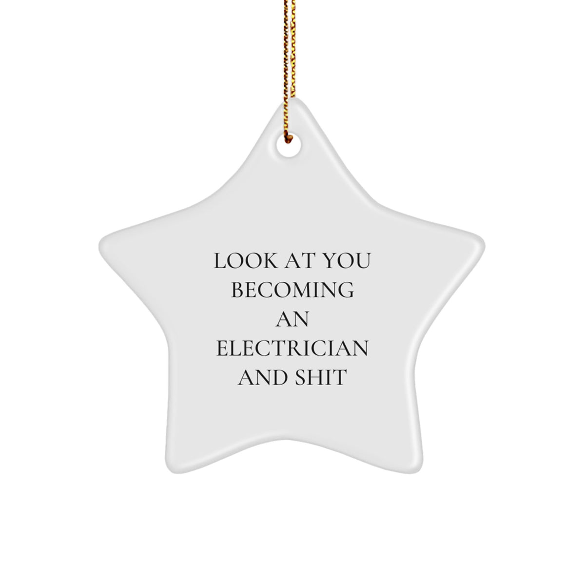 Funny Electrician Gifts, Star Ornament for the Man Who's Become an Electrician, Gifts from Friends to Family - Image 1