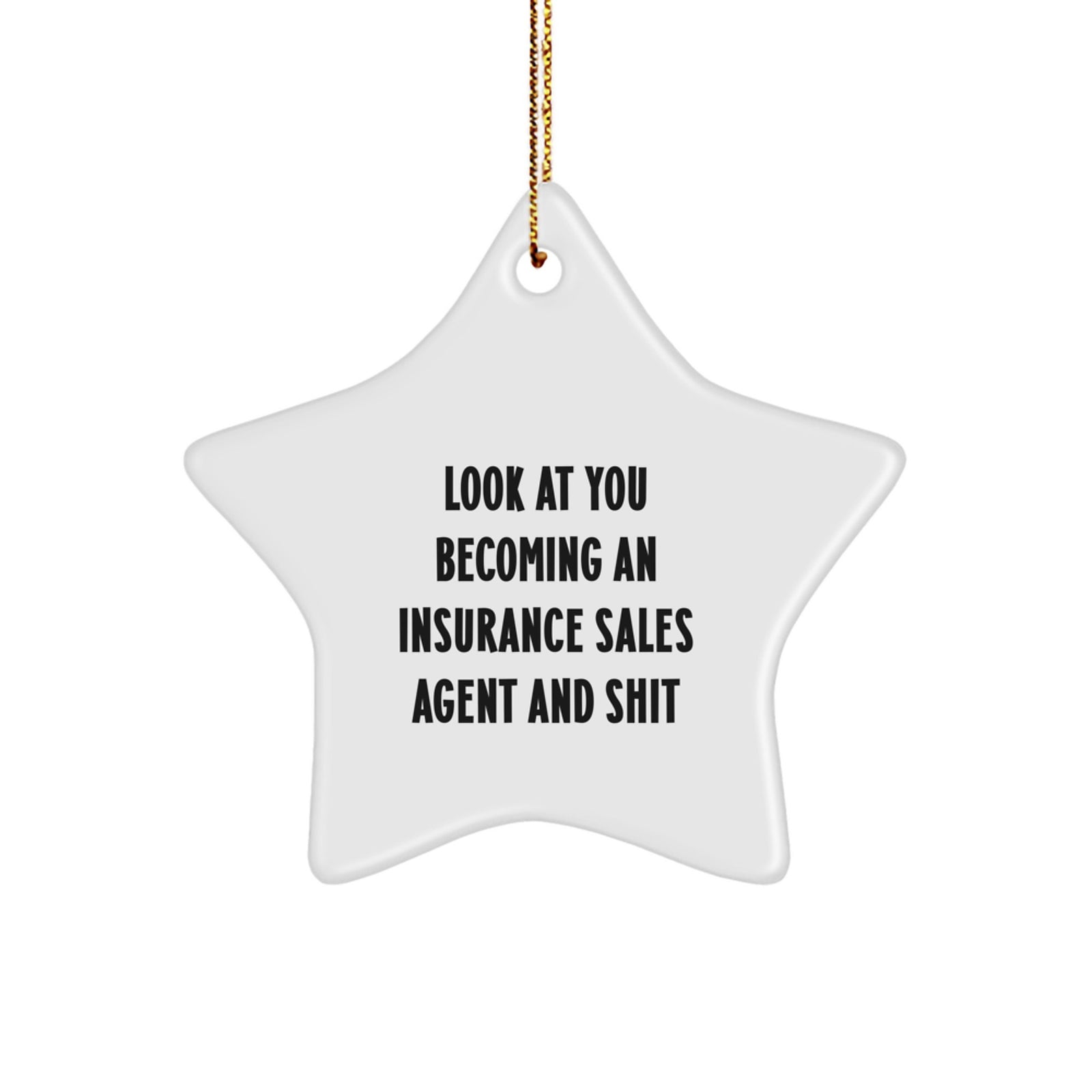 Funny Insurance Sales Agent Star Ornament Gifts from Friends for Christmas Decorations - Image 1