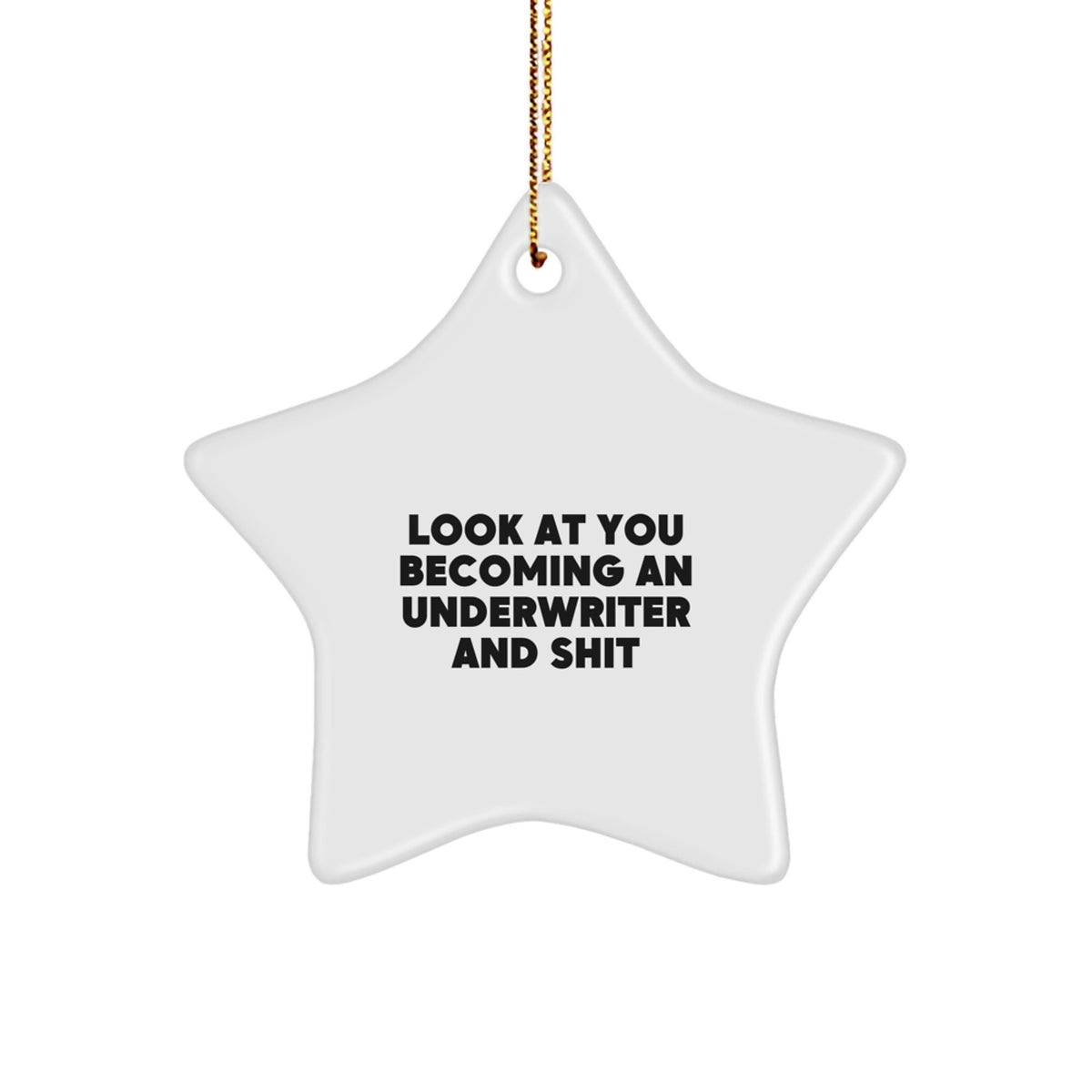Christmas Gift Underwriter Star Ornament - A Lighthearted Present - Image 1