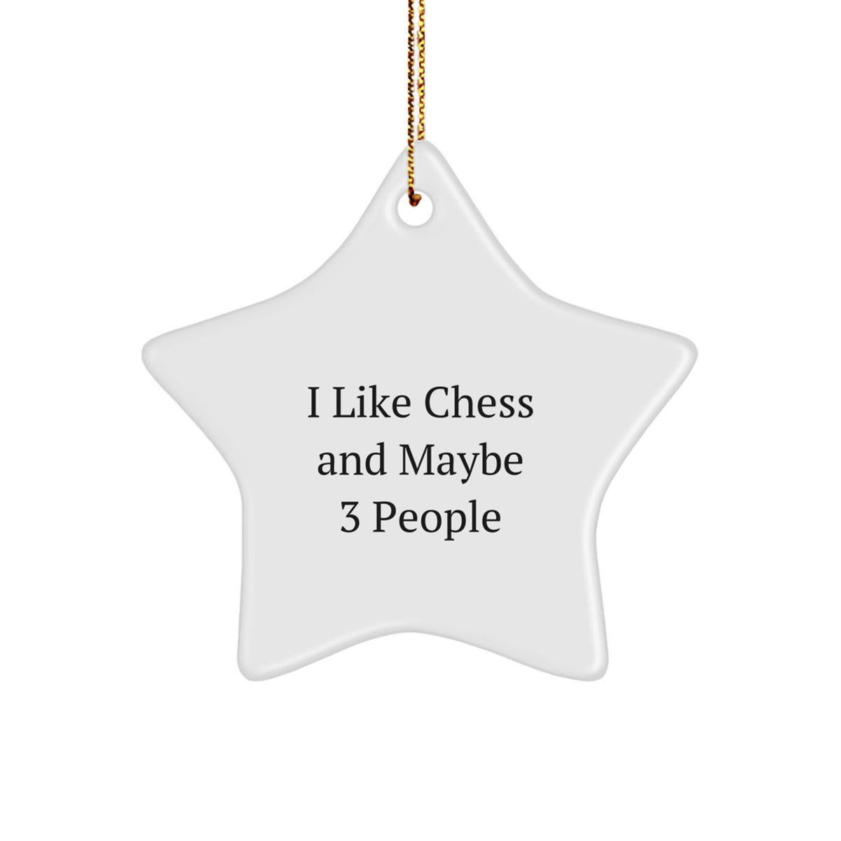 Funny Chess Star Ornament Gifts for Chess Lovers from Friends and Family Christmas Unique Gifts - Image 1