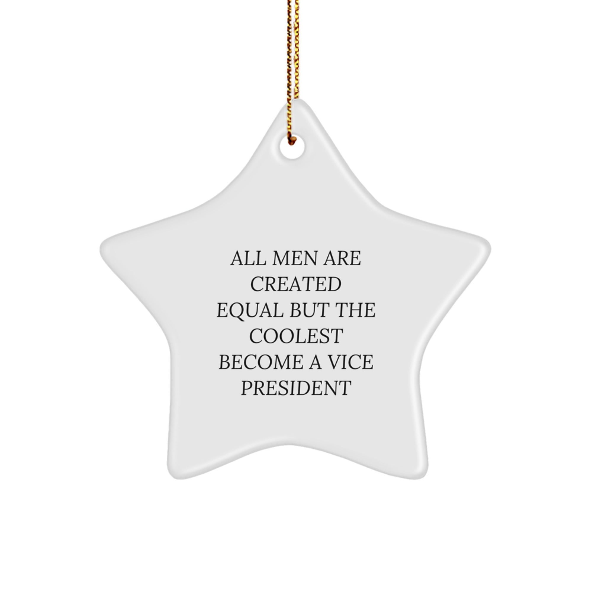 Funny Vice President Gifts from Friends to Men, Unique Star Ornament for Vice President, Christmas Unique Decorations - Image 1
