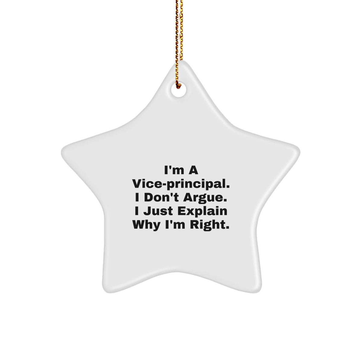 Funny Vice-principal Star Ornament Gifts from Friends for Vice-principal Christmas Unique - Image 1