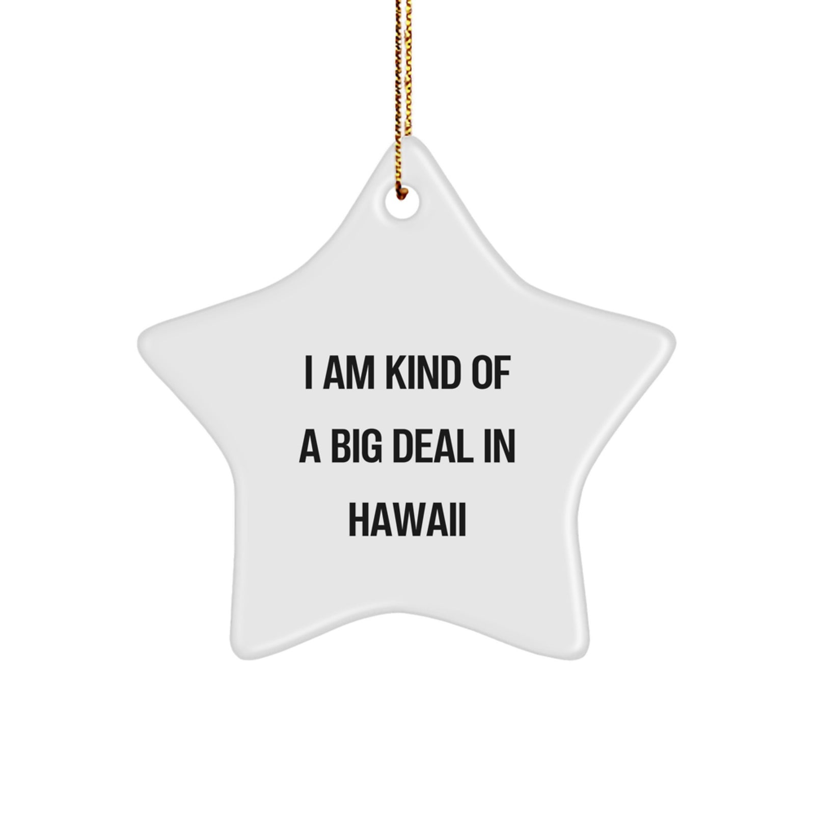 Hawaii Star Ornament - Funny Quote 'I Am Kind Of A Prime Selection In Hawaii' Gifts for Friends from a Big Kahuna - Image 1