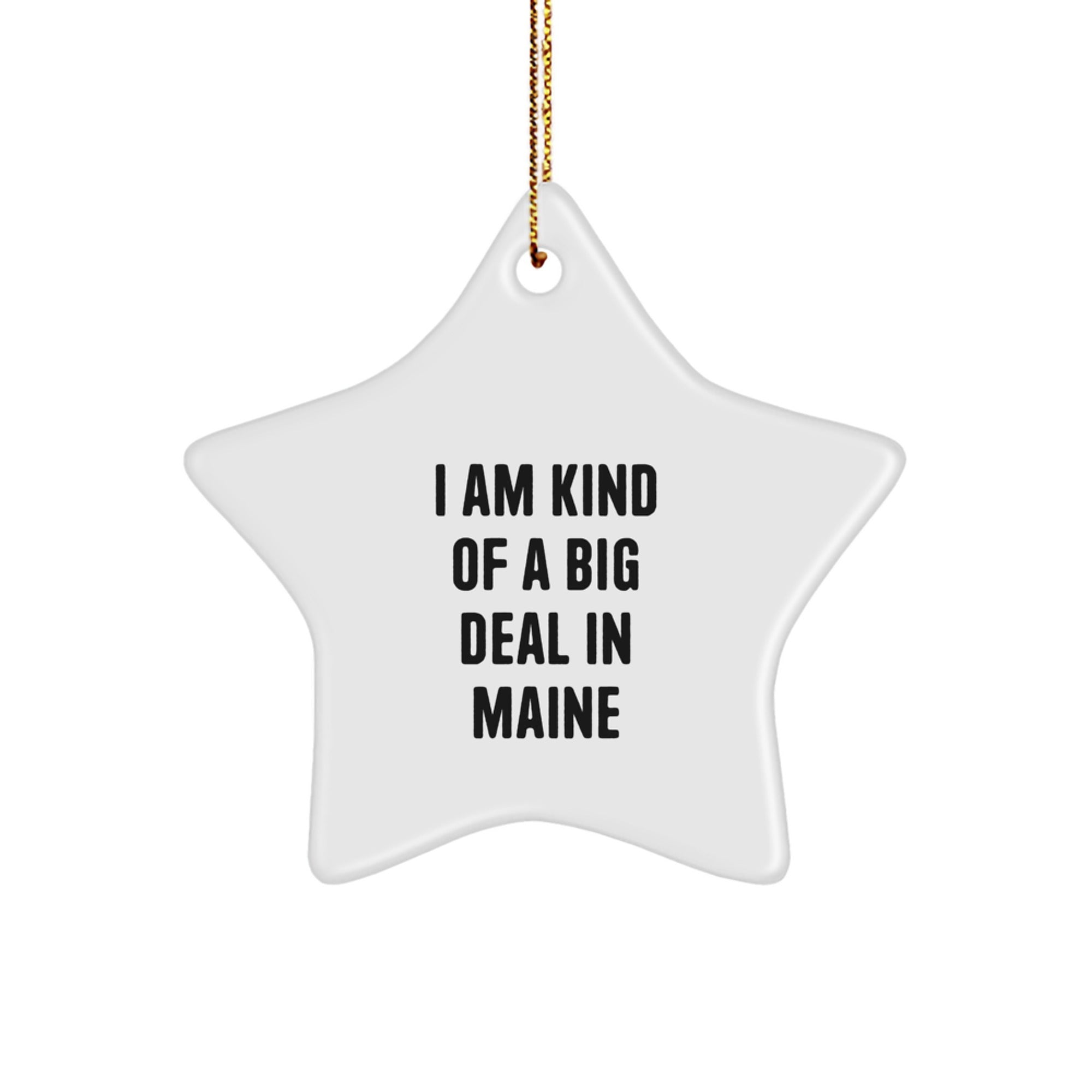 Maine Star Ornaments Funny Quote Gifts from Men to Family - Christmas Unique Gifts for Maine Lovers and Star Enthusiasts - Image 1