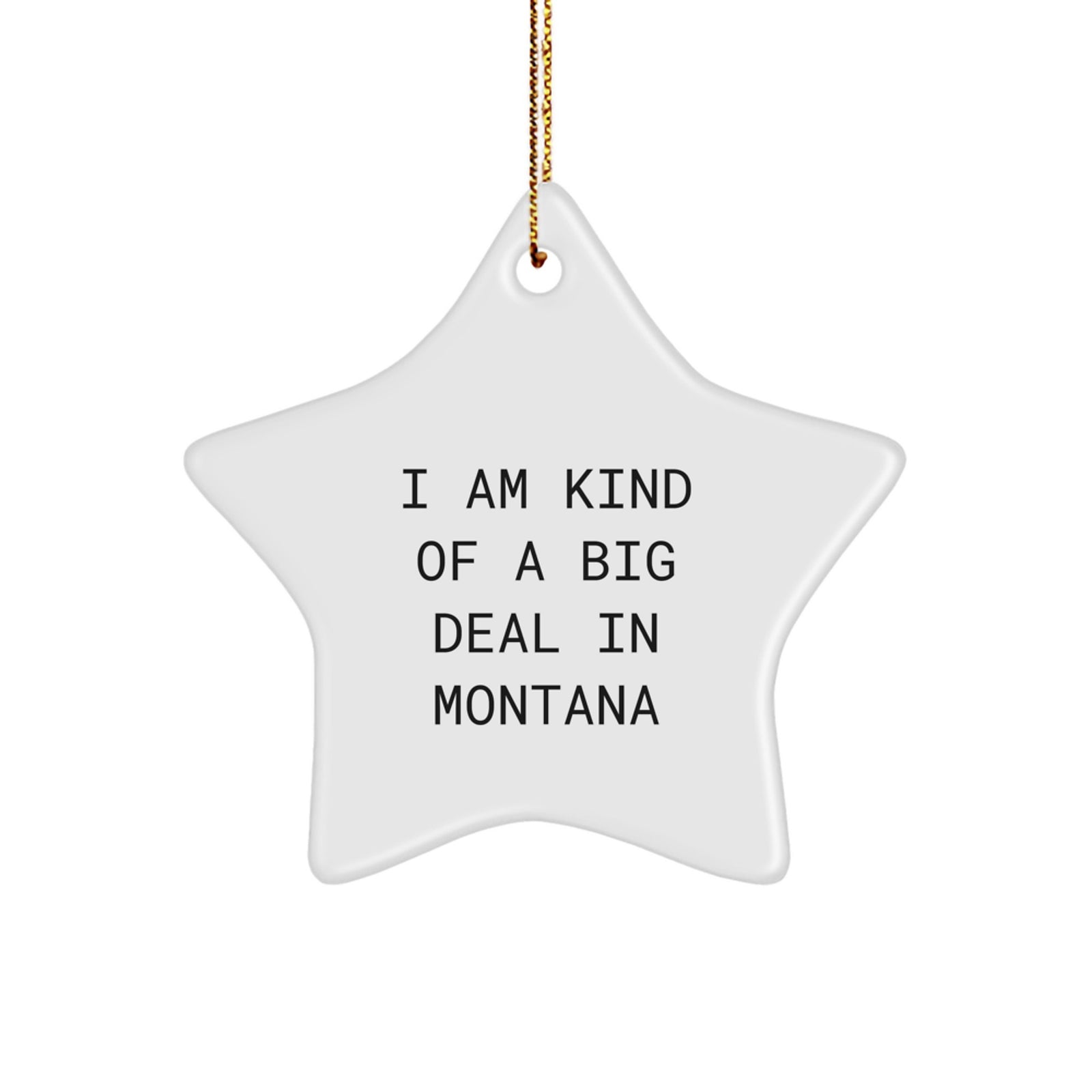 Funny Montana Star Ornament Gifts from Men to Friends for Christmas Unique Decorations - Image 1