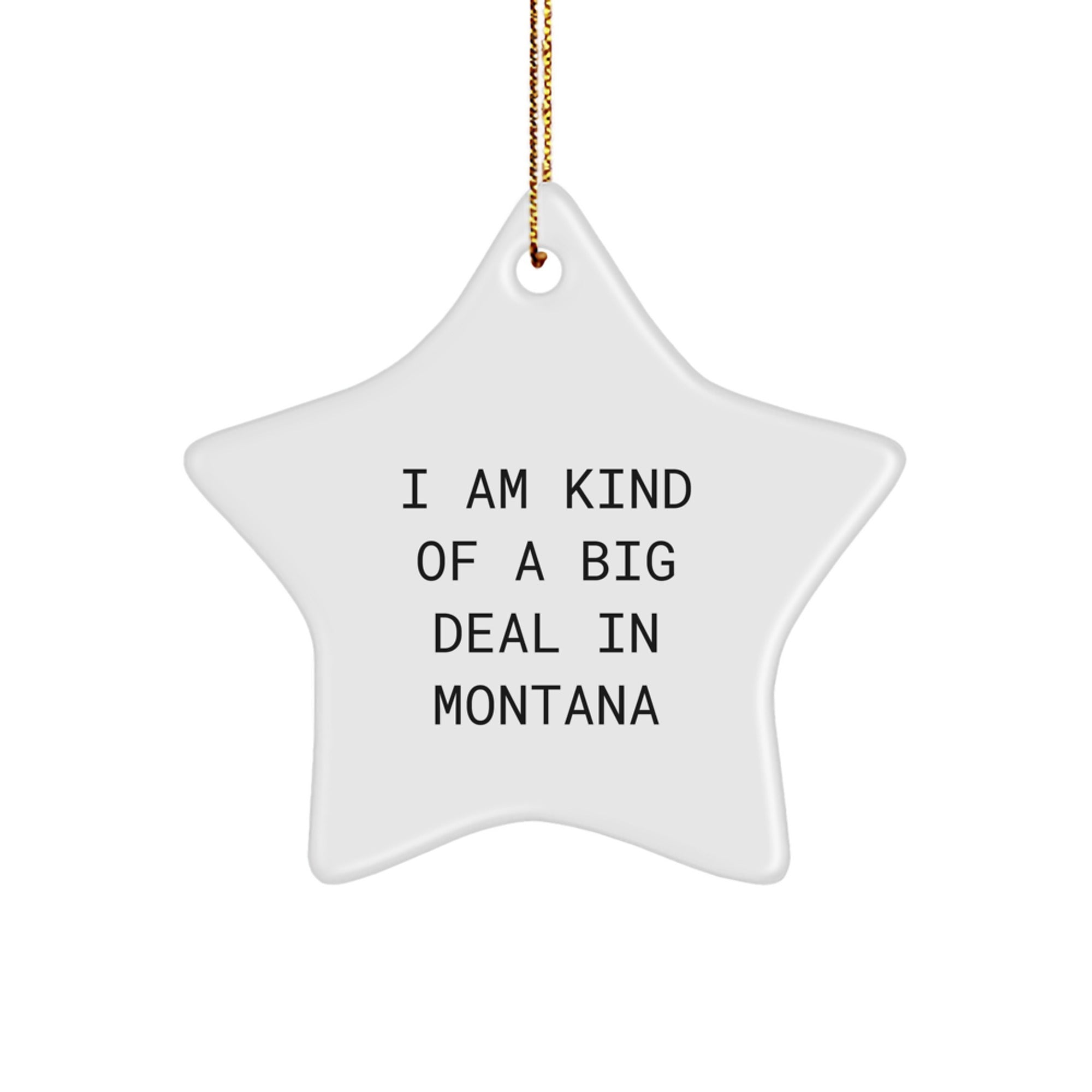 Funny Montana Star Ornament Gifts from Men to Friends for Christmas Unique Decorations - Image 1