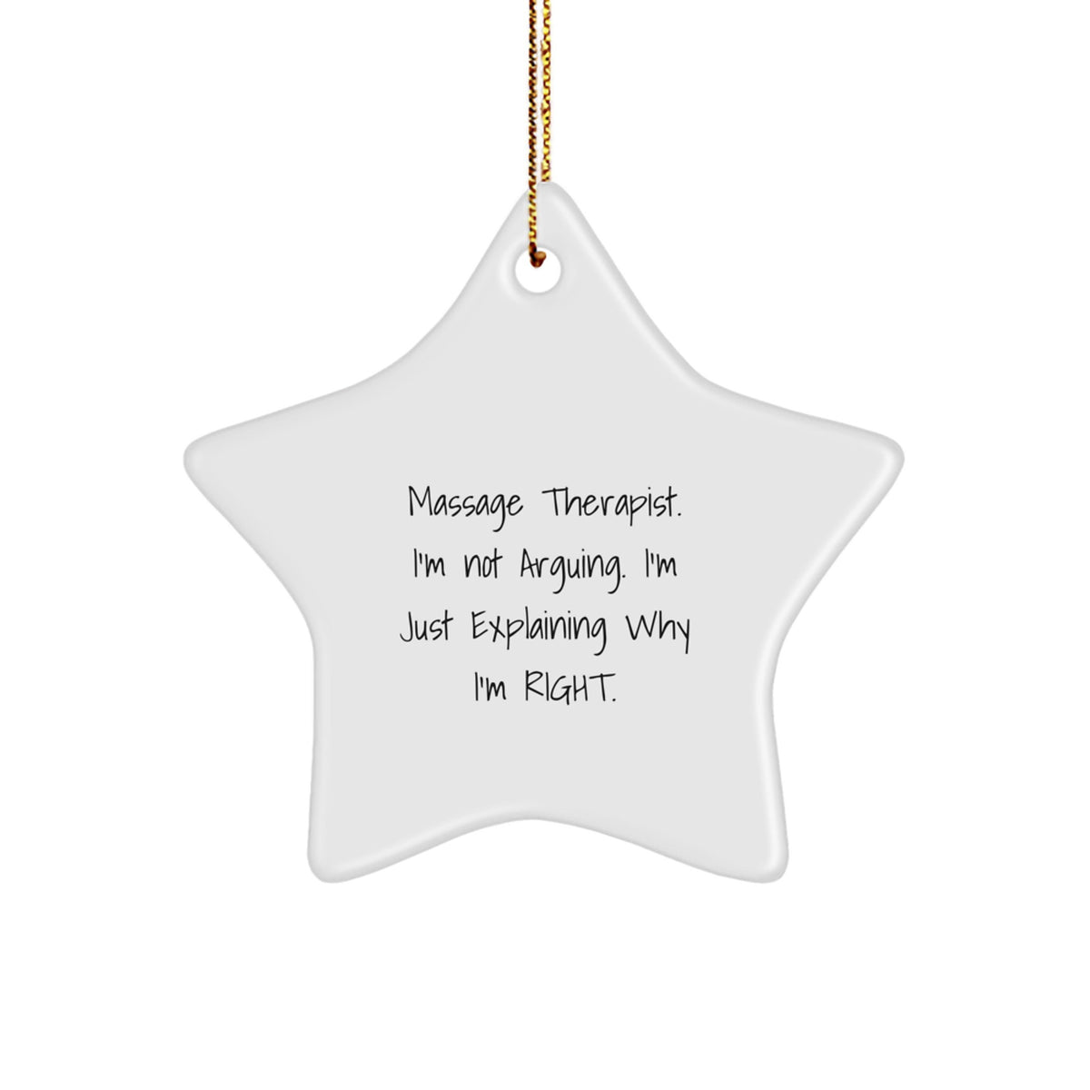 Family Treasure Massage Therapist Star Ornament Christmas Unique Gift - Image 1