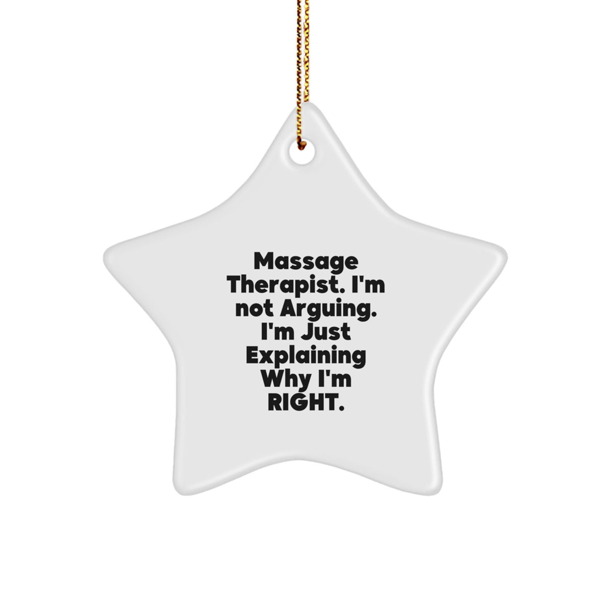 Massage Therapist Star Christmas Ornament Idea for Coworkers Gift - Image 1