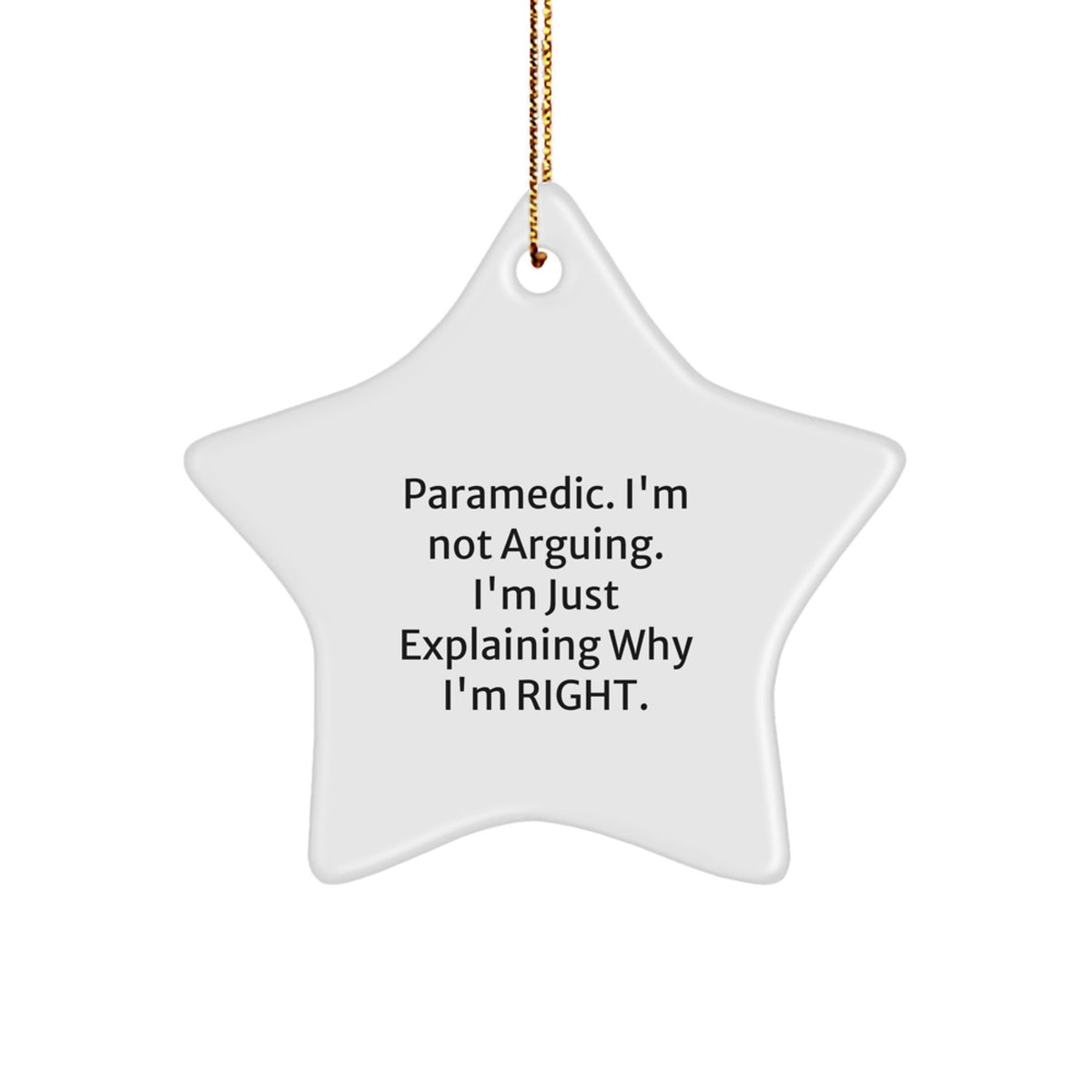 Unique Rescue Worker Star Ornament Gifts from Friends for Rescue Worker Men, Funny Quote Gifts for Rescue Worker Christmas - Image 1