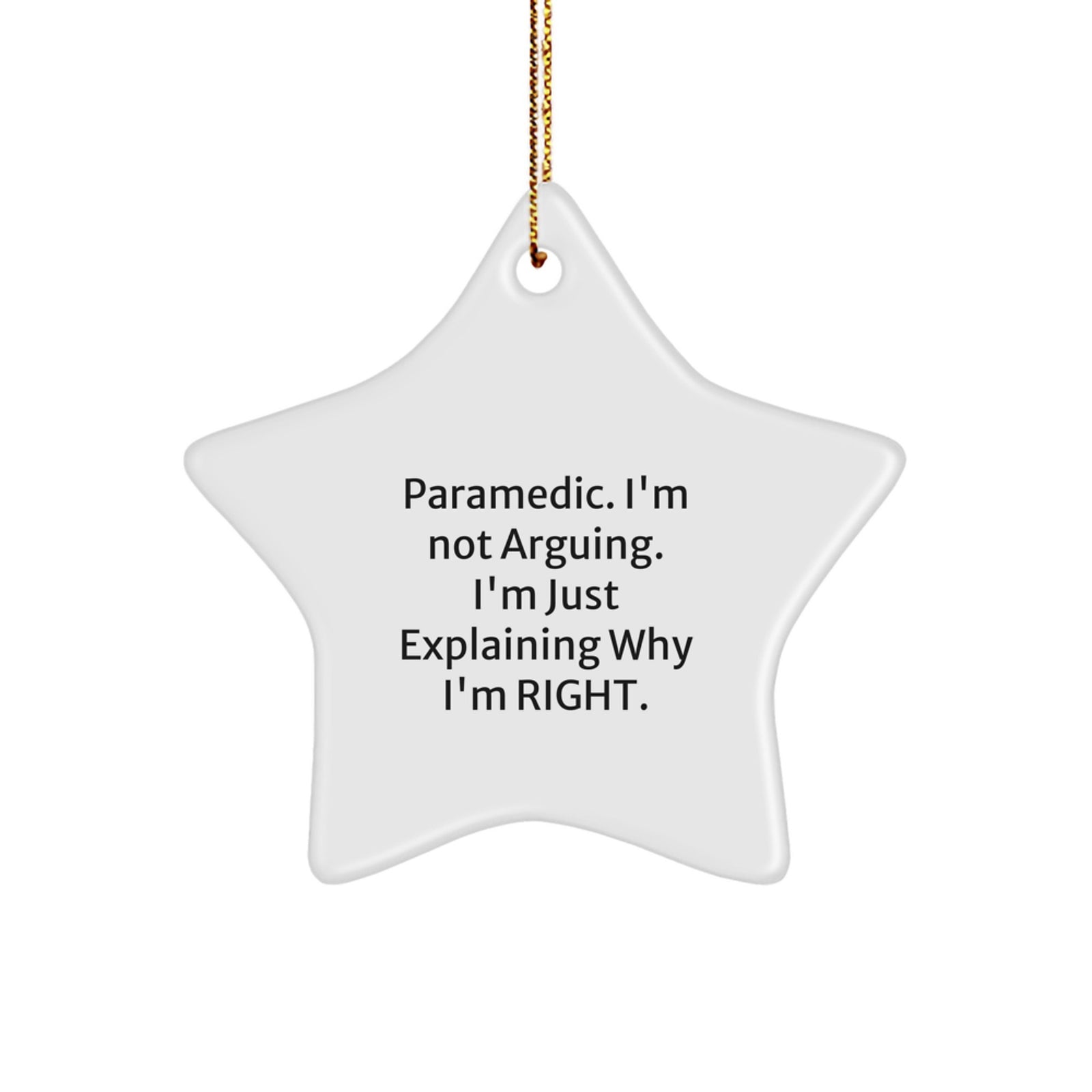 Unique Rescue Worker Star Ornament Gifts from Friends for Rescue Worker Men, Funny Quote Gifts for Rescue Worker Christmas - Image 1