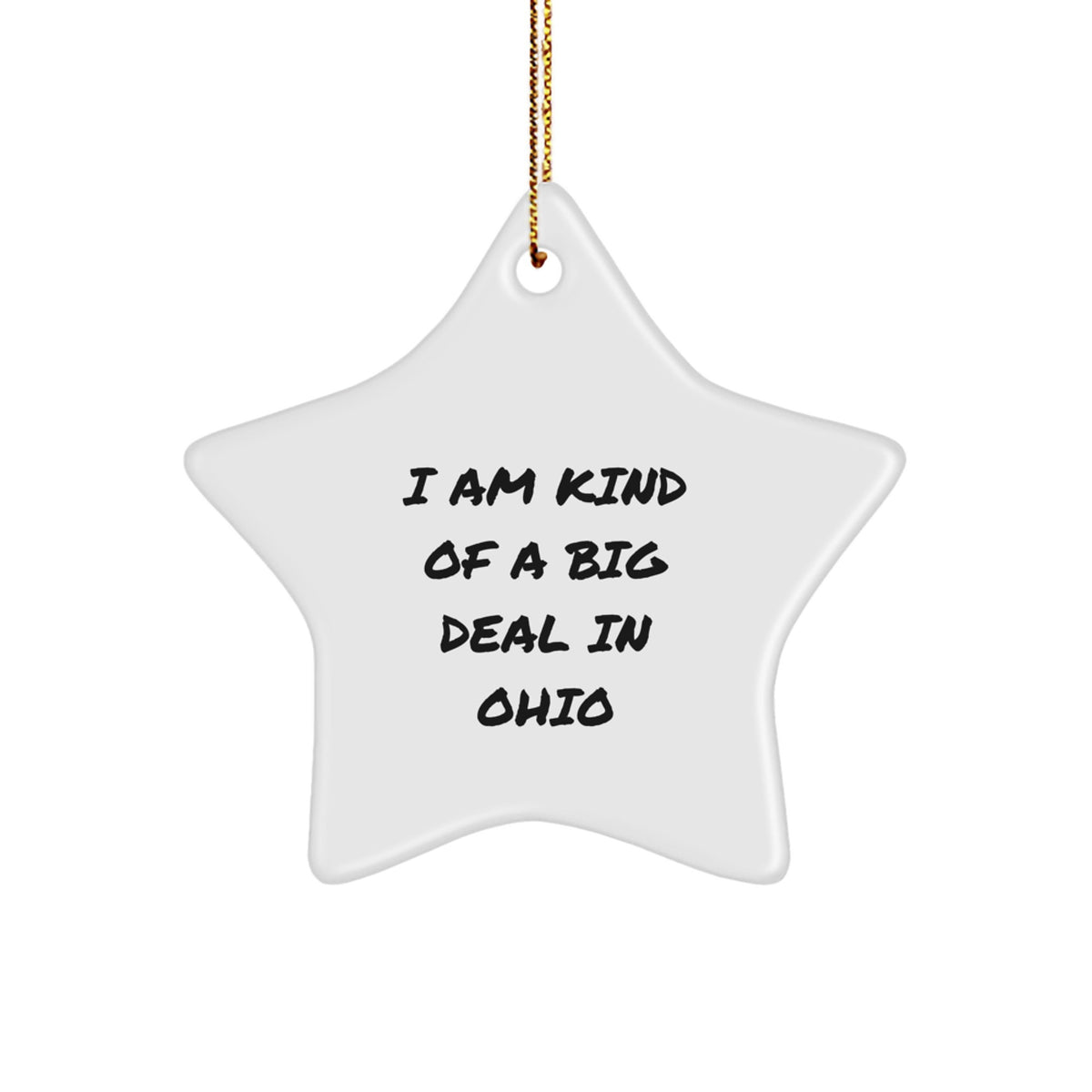 Funny Star Ornament Gifts from Ohio - I Am Kind Of A Prime Selection In Ohio for Christmas - Image 1
