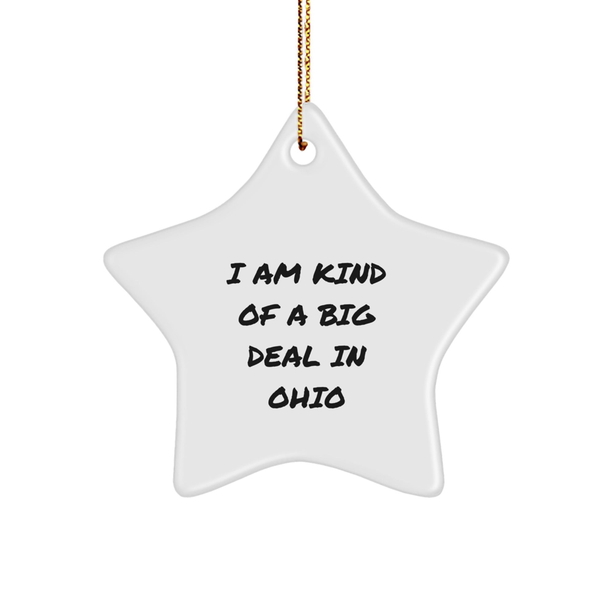 Funny Star Ornament Gifts from Ohio - I Am Kind Of A Prime Selection In Ohio for Christmas - Image 1