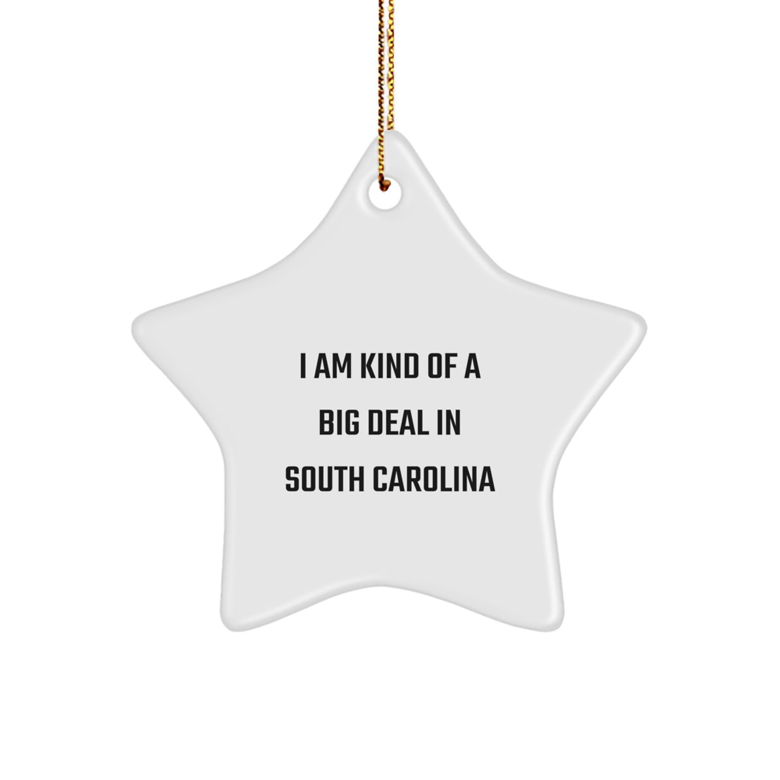 Funny South Carolina Gifts from Friends, Star Ornament Unique Christmas Unique Gifts for South Carolina Men, Women, Family - Image 1