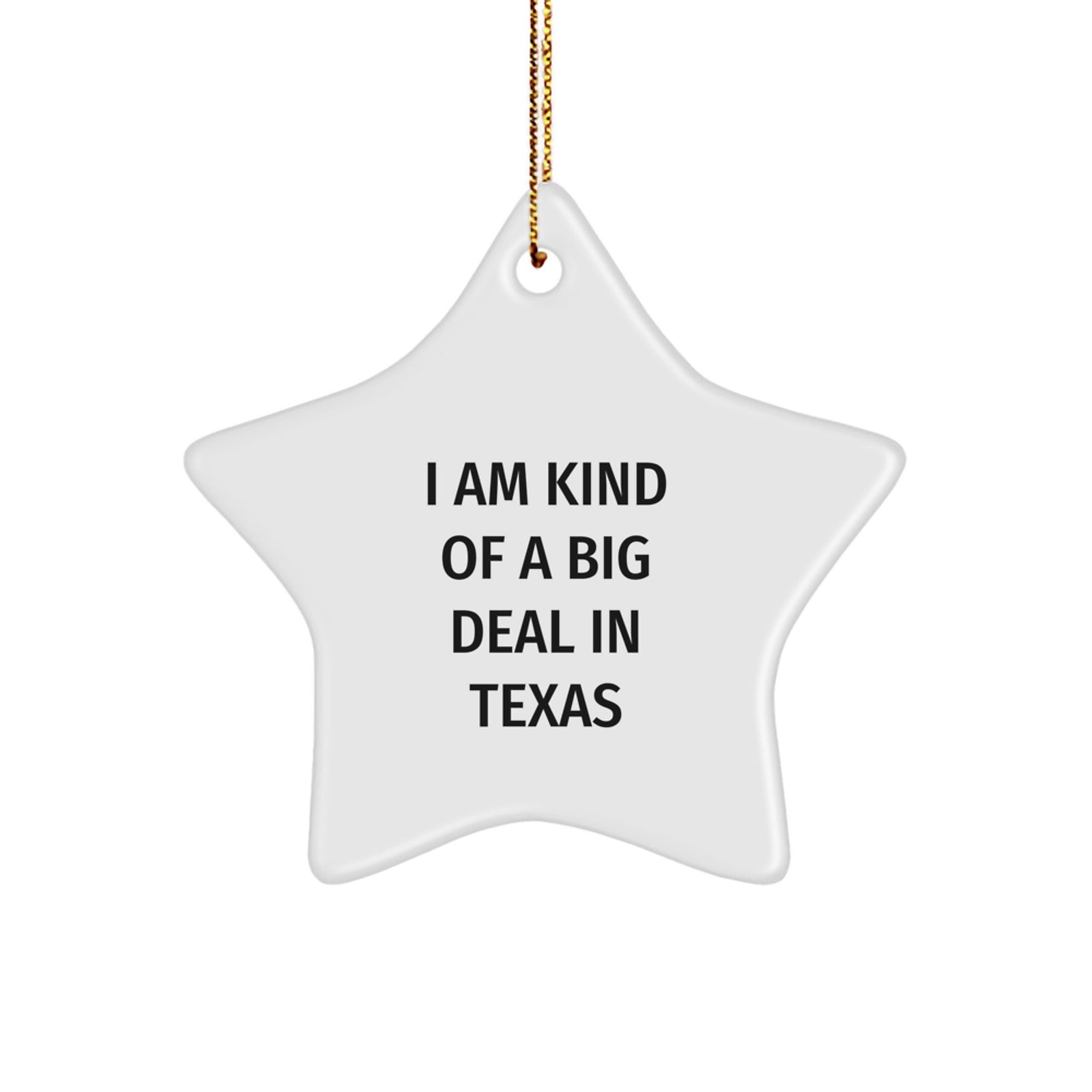 Texas Star Ornament, Funny Quote Gift from Men to Coworkers, I Am Kind Of A Prime Selection, Christmas Unique Gifts - Image 1