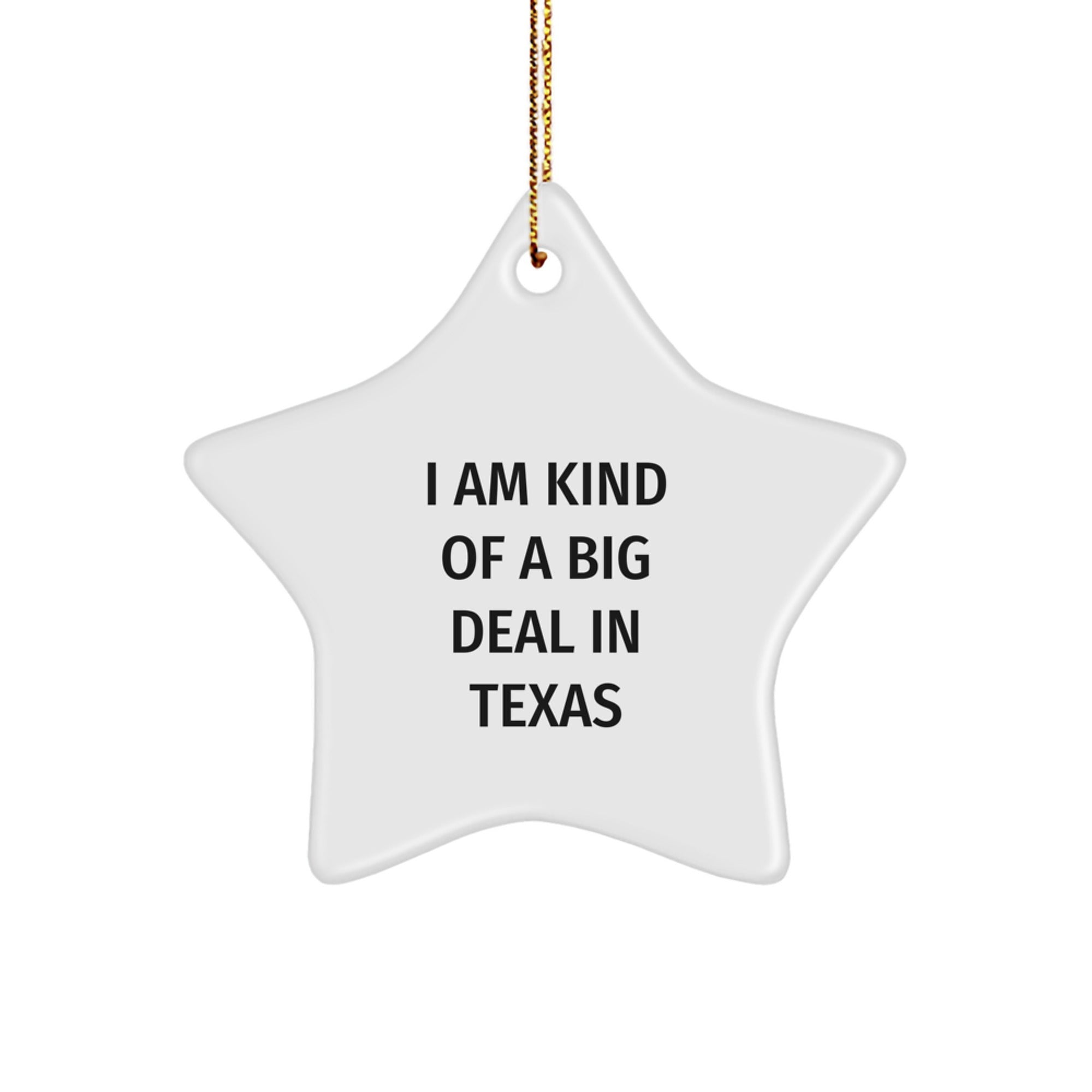 Texas Star Ornament, Funny Quote Gift from Men to Coworkers, I Am Kind Of A Prime Selection, Christmas Unique Gifts - Image 1