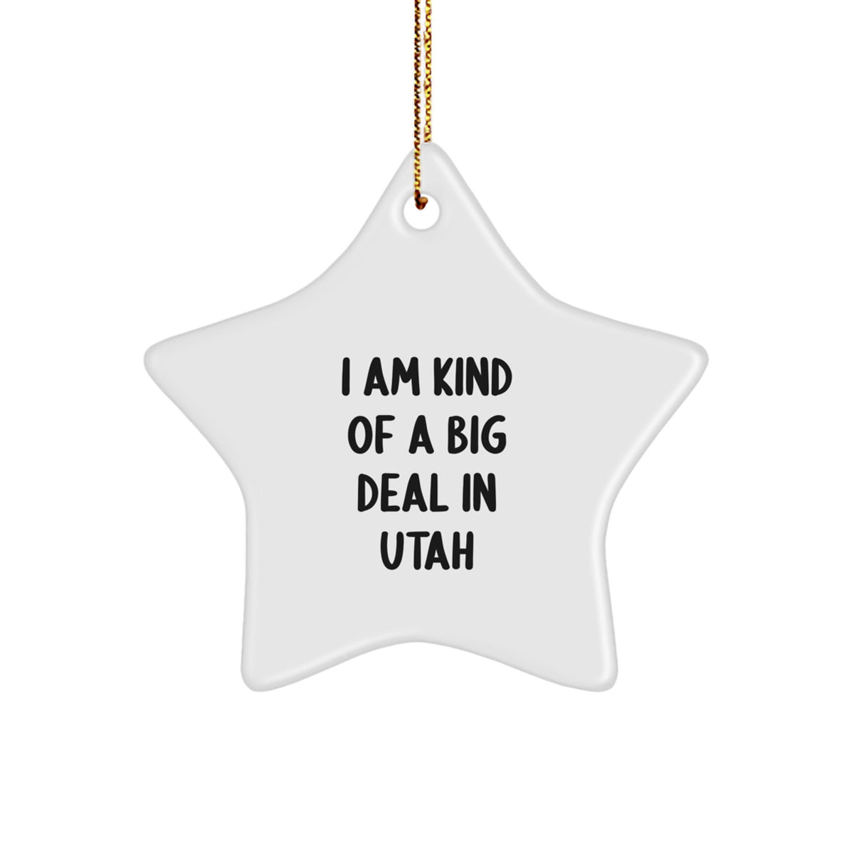 Utah Star Ornament Gifts from Friends and Family - &#39;I Am Kind Of A Prime Selection In Utah&#39; - Unique Christmas Memorable Present - Image 1