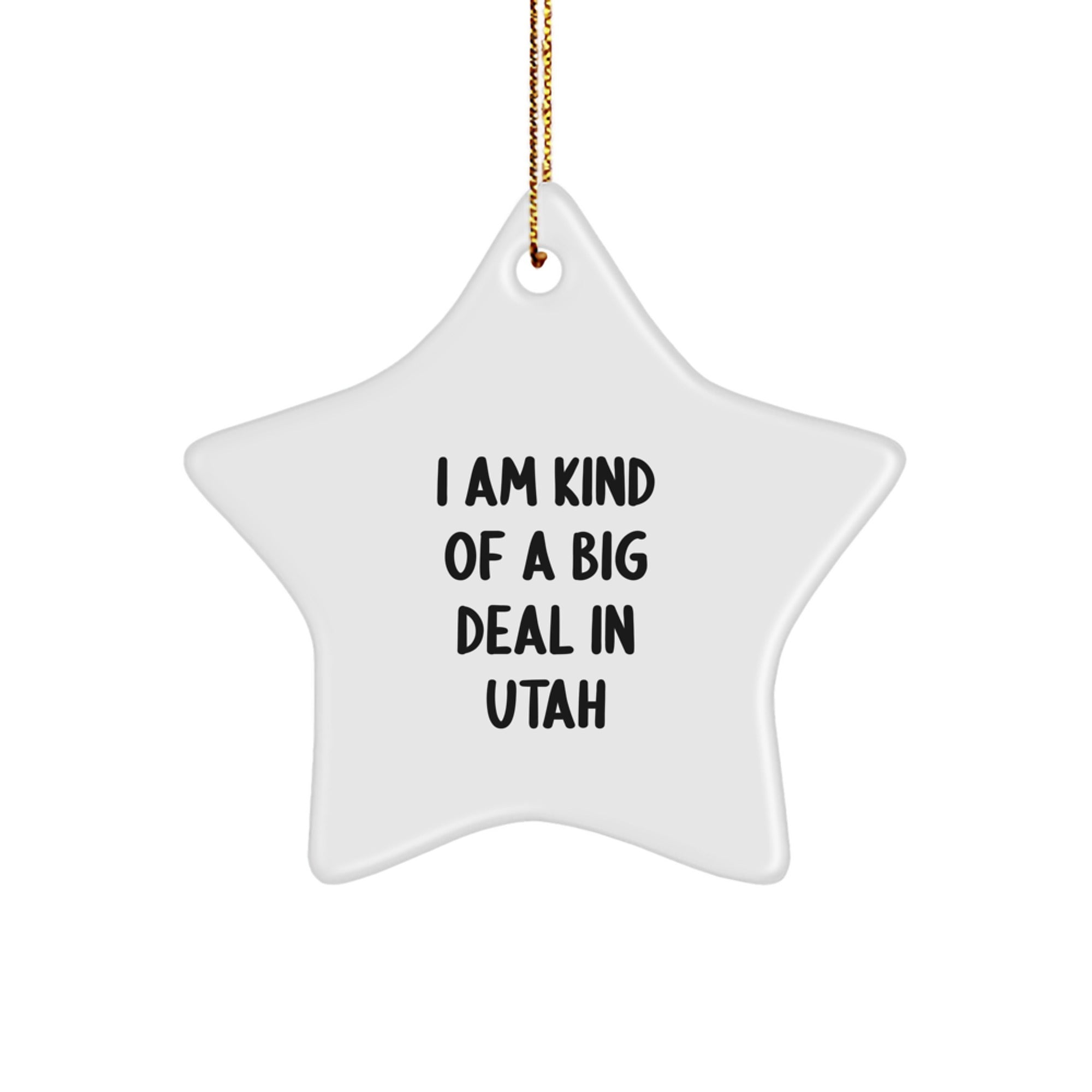 Utah Star Ornament Gifts from Friends and Family - 'I Am Kind Of A Prime Selection In Utah' - Unique Christmas Memorable Present - Image 1