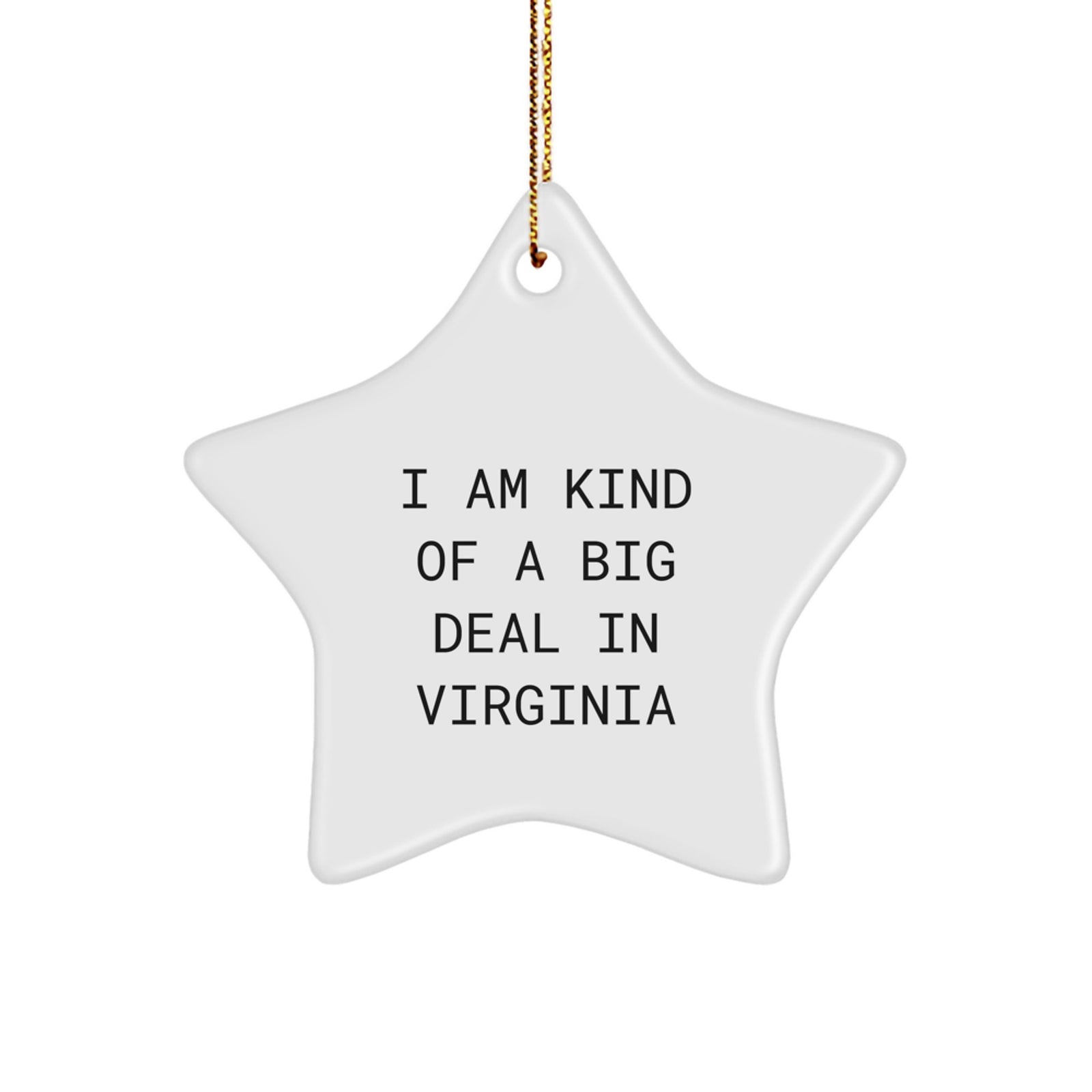 Funny Virginia Star Ornament Gifts from Friends to Family Members - Image 1