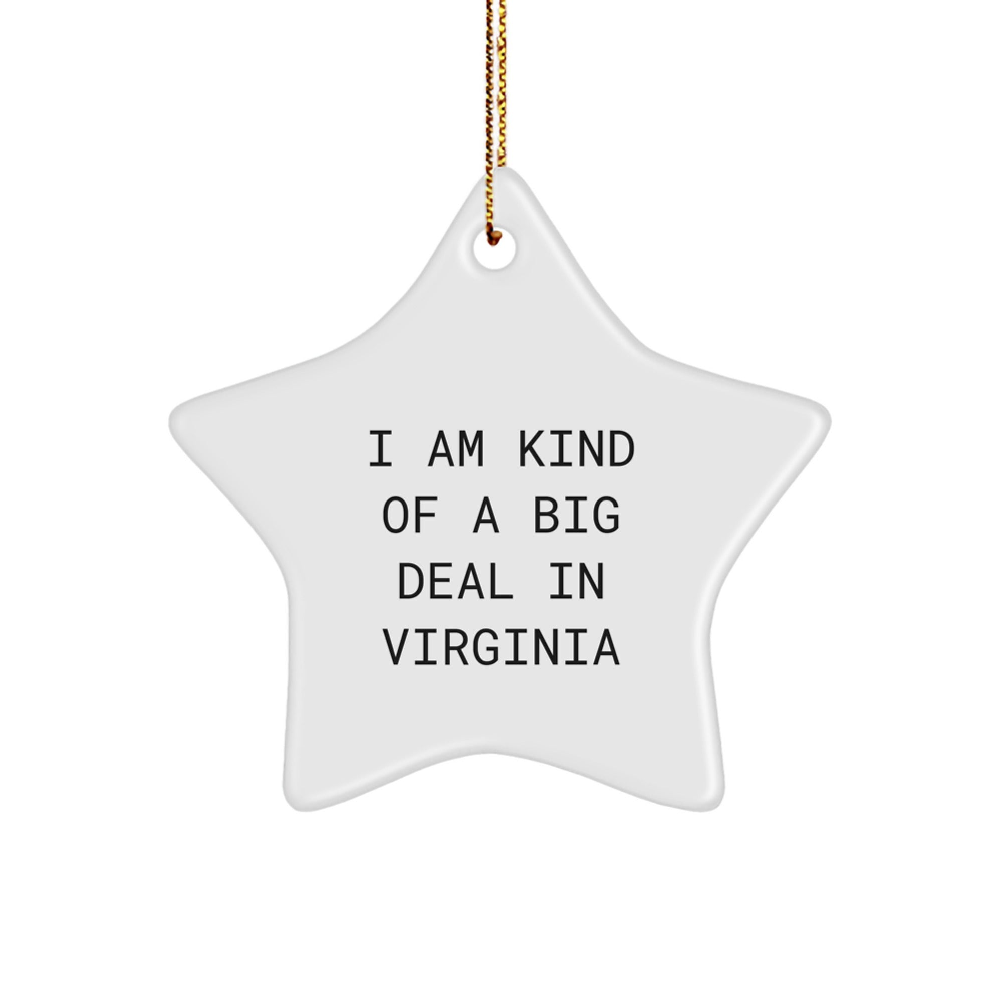Funny Virginia Star Ornament Gifts from Friends to Family Members - Image 1