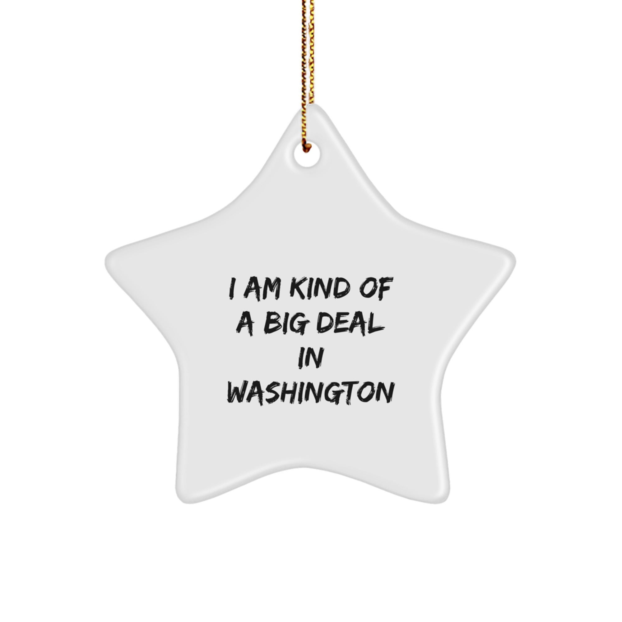 Washington Star Ornament Funny Gift I Am Kind Of A Prime Selection In Washington for Friends and Family Christmas Unique Presents - Image 1