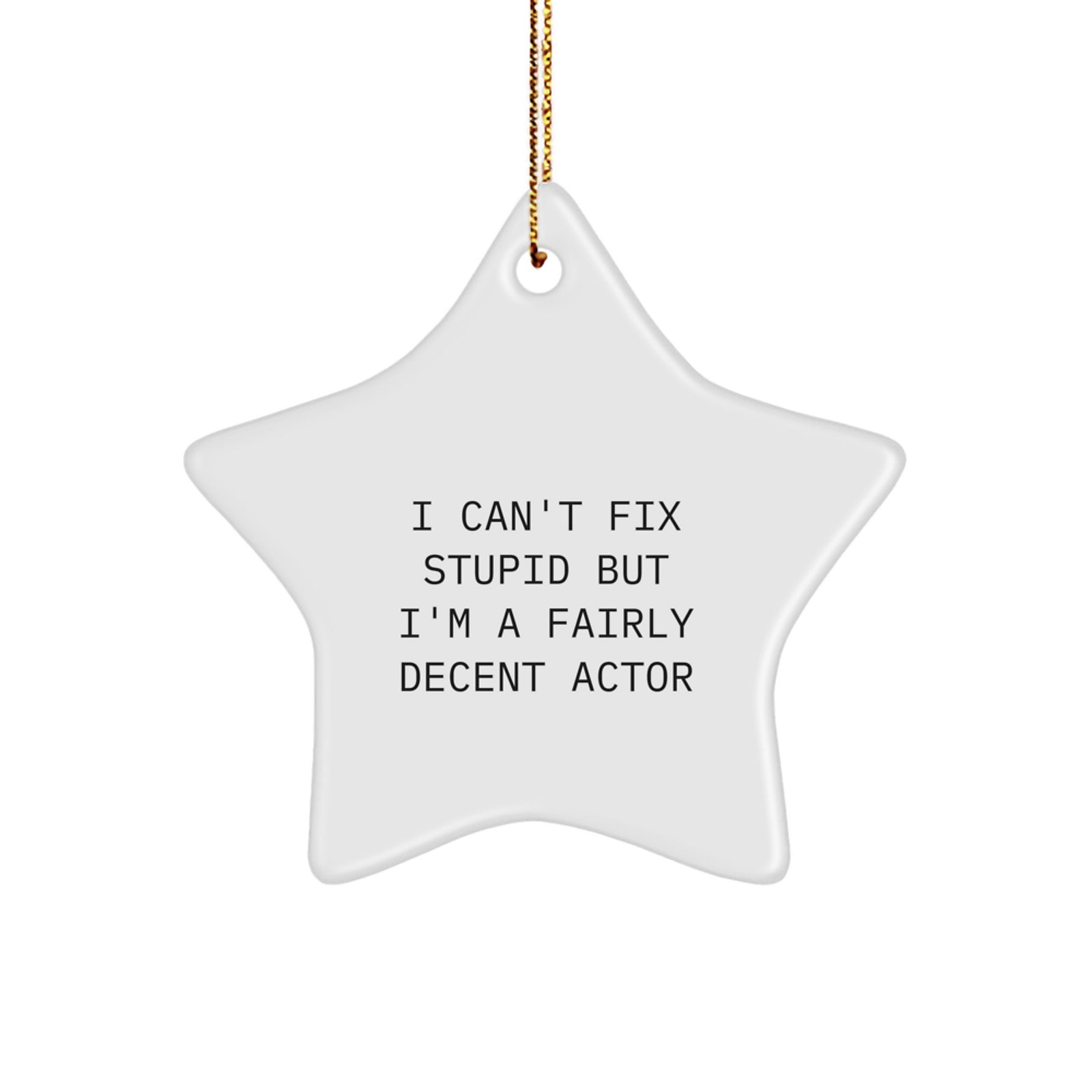 Funny Actor Gifts from Friends for Him - Actor Star Ornament - Christmas Unique Star-Shaped Decor - Image 1