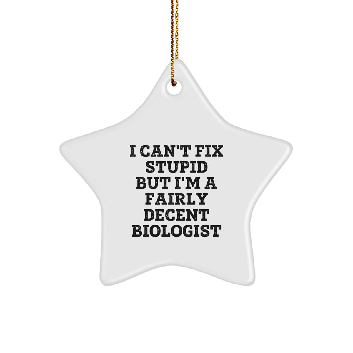 Funny Biologist Gifts from Men to Friends Star Ornament for Biologist Lover Christmas Unique Decorations - Image 1