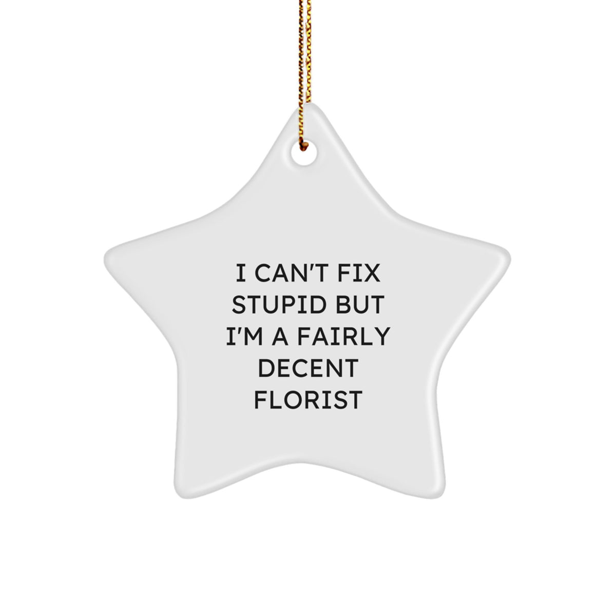 Sassy Florist Star Ornament for Coworkers - Favorite Christmas Gift - Image 1