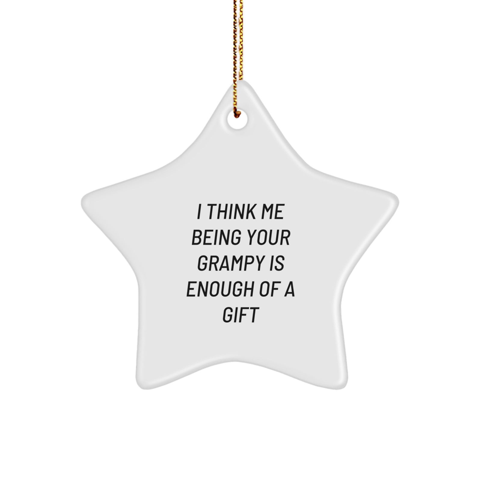 Funny Grampy Gifts from Grandkids - Star Ornament for Grampy, Christmas Unique Gifts, Gifts for Grampy, Inspirational Quote Star - Image 1