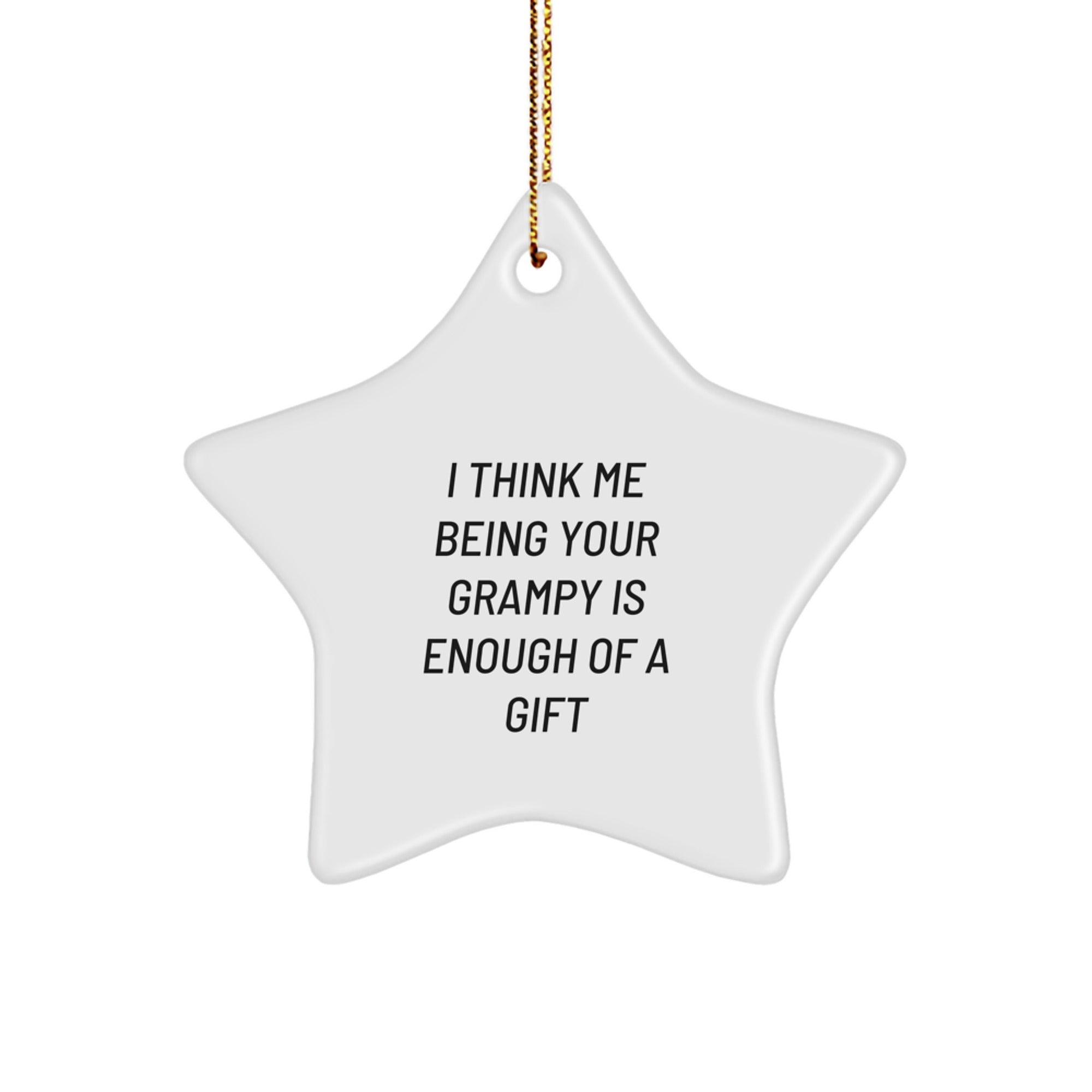 Funny Grampy Gifts from Grandkids - Star Ornament for Grampy, Christmas Unique Gifts, Gifts for Grampy, Inspirational Quote Star - Image 1