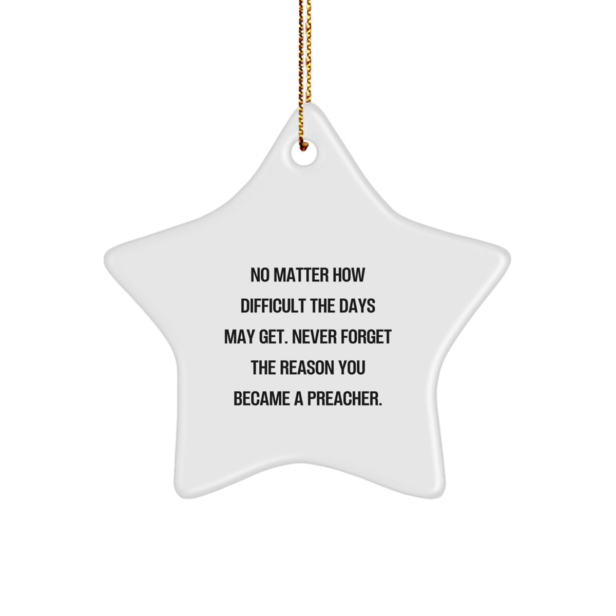 Inspirational Preacher Christmas Ornament Gift for Friends - Image 1
