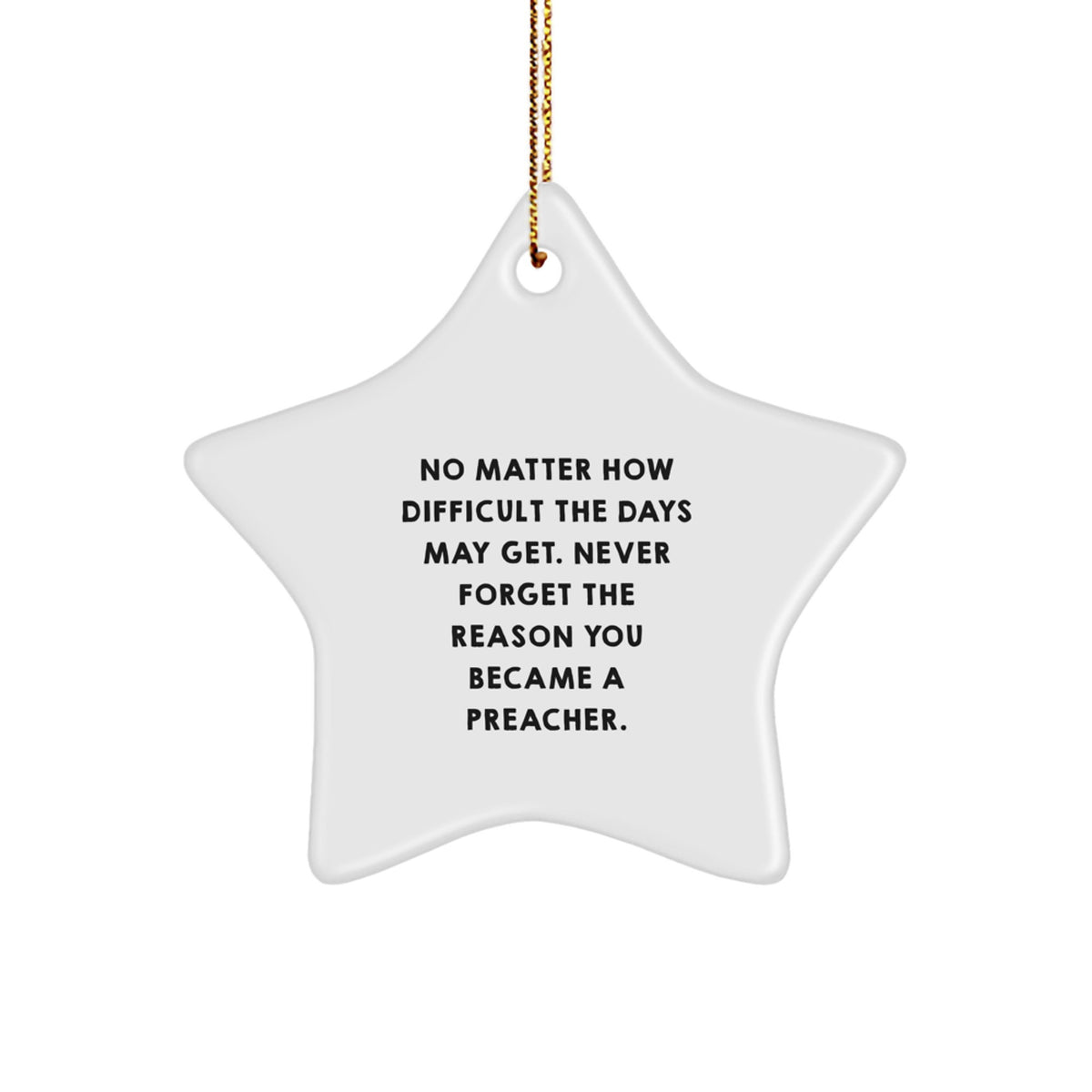 Christmas Gift for Him Preacher Star Ornament Delight Bright Memory - Image 1