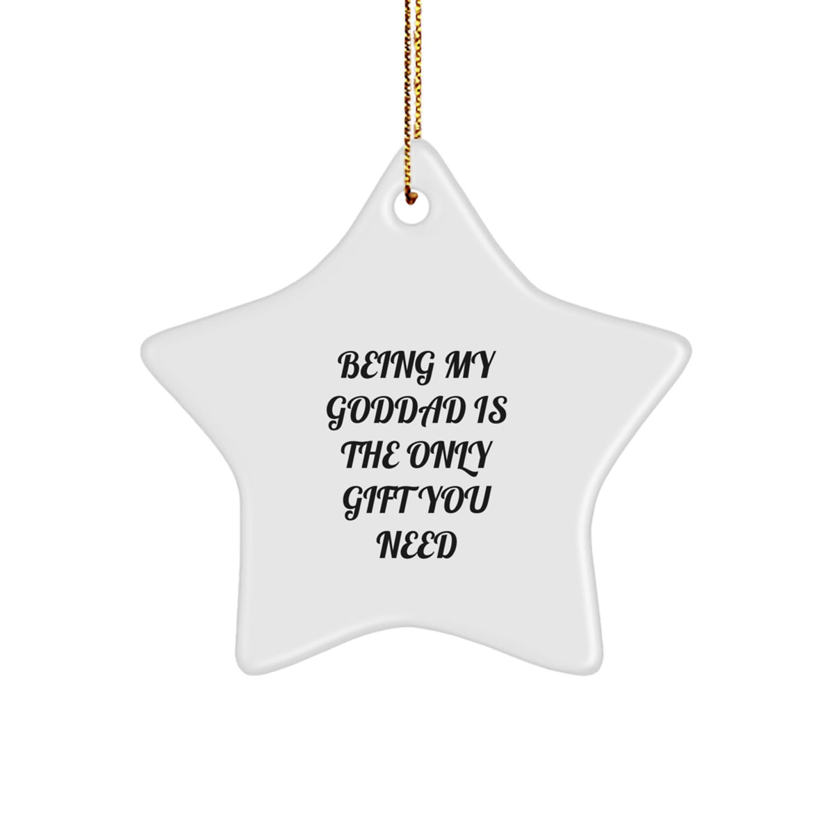 Funny Goddad Star Ornament Gifts from Men to Goddads for Christmas - Image 1