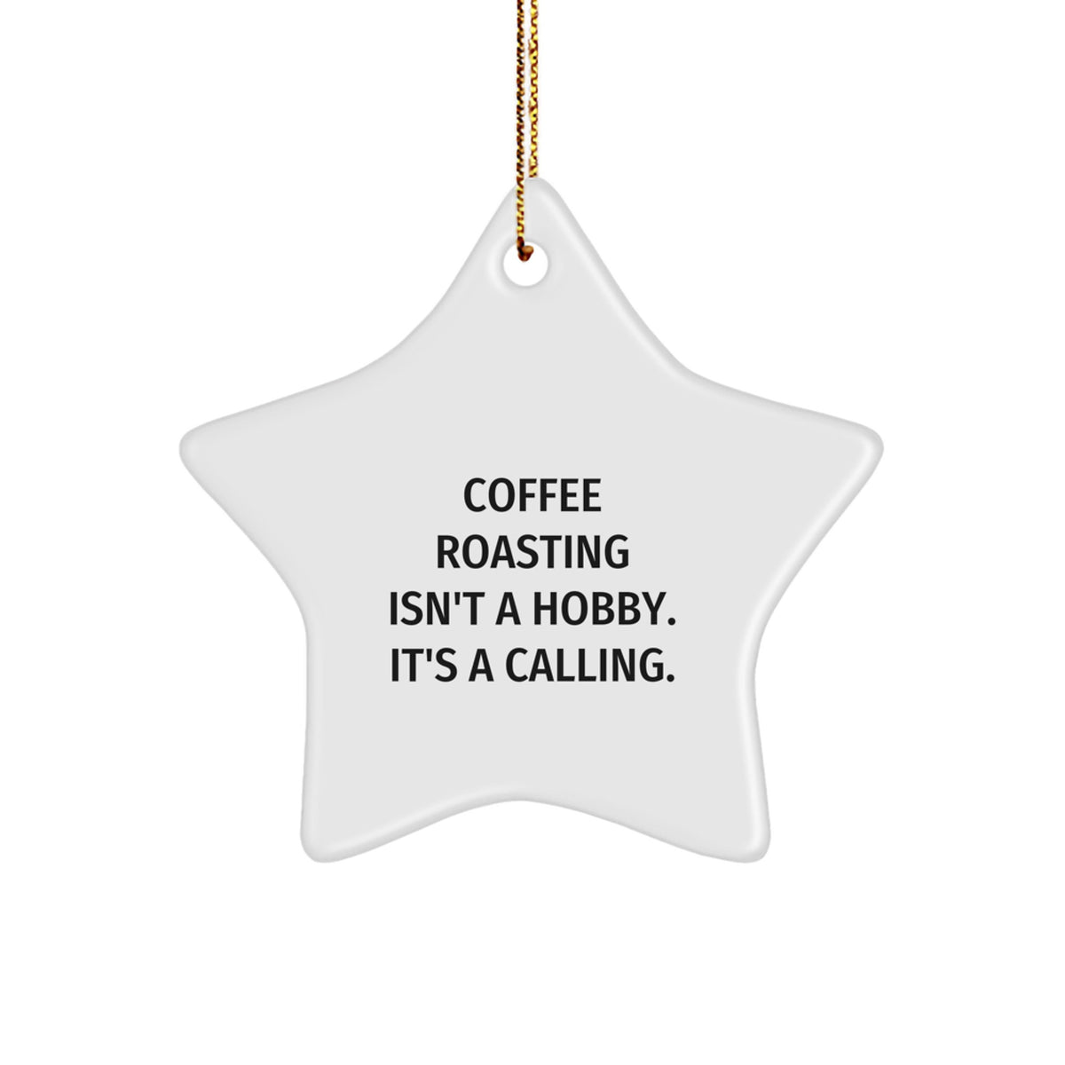 Christmas Gift for Her Coffee Roasting Keepsake Star Ornament Present - Image 1