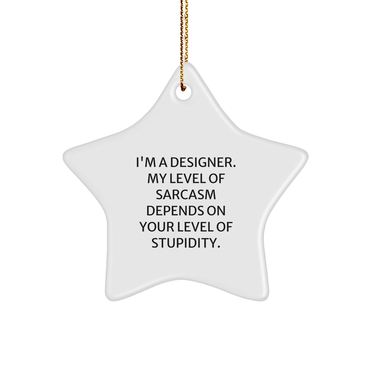 Designer Star Ornament for Coworkers Idea Keepsake Christmas Gift - Image 1