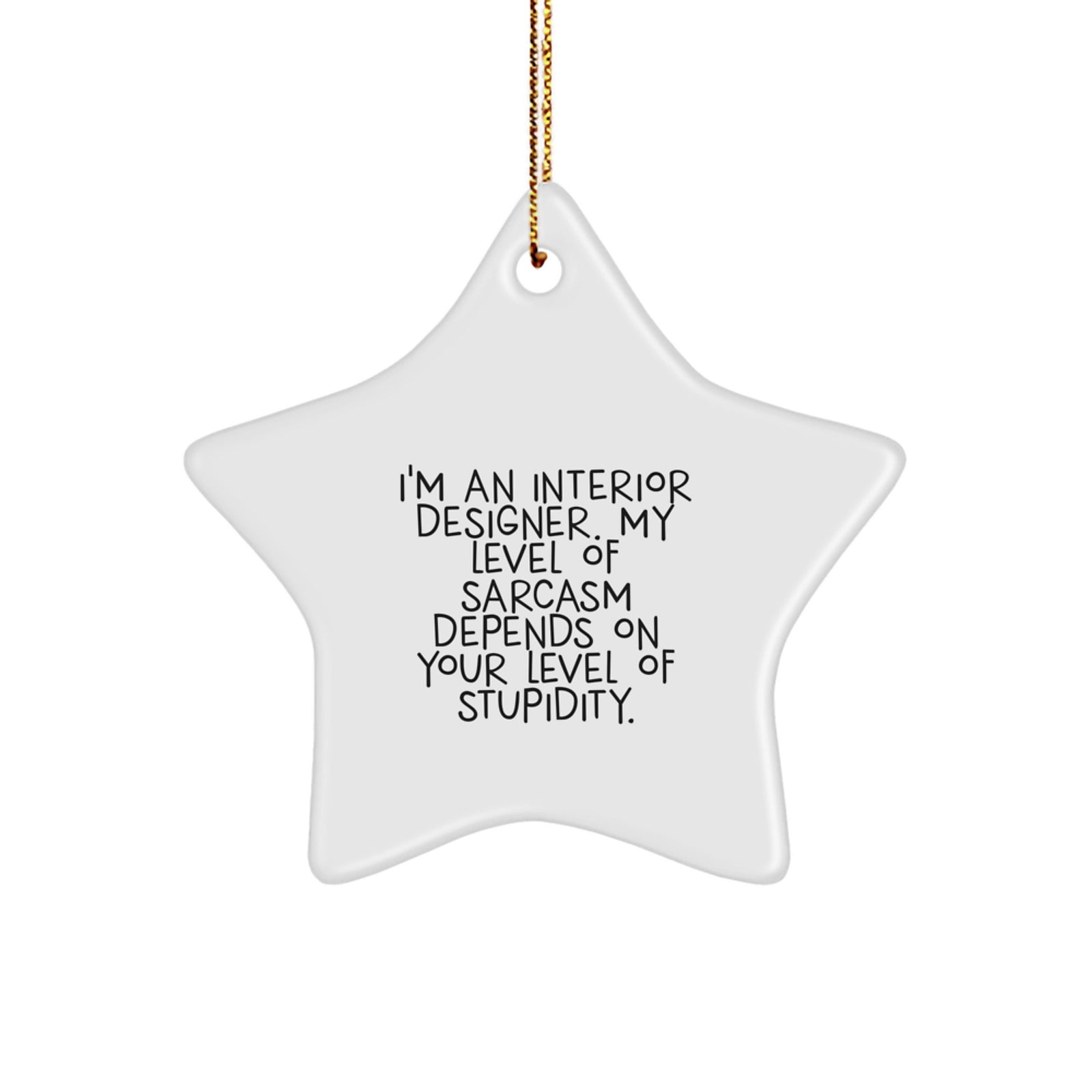 Funny Interior Designer Gifts from Friends, Unique Star Ornament for Interior Designer Women, Holiday Gift Ideas for Christmas - Image 1