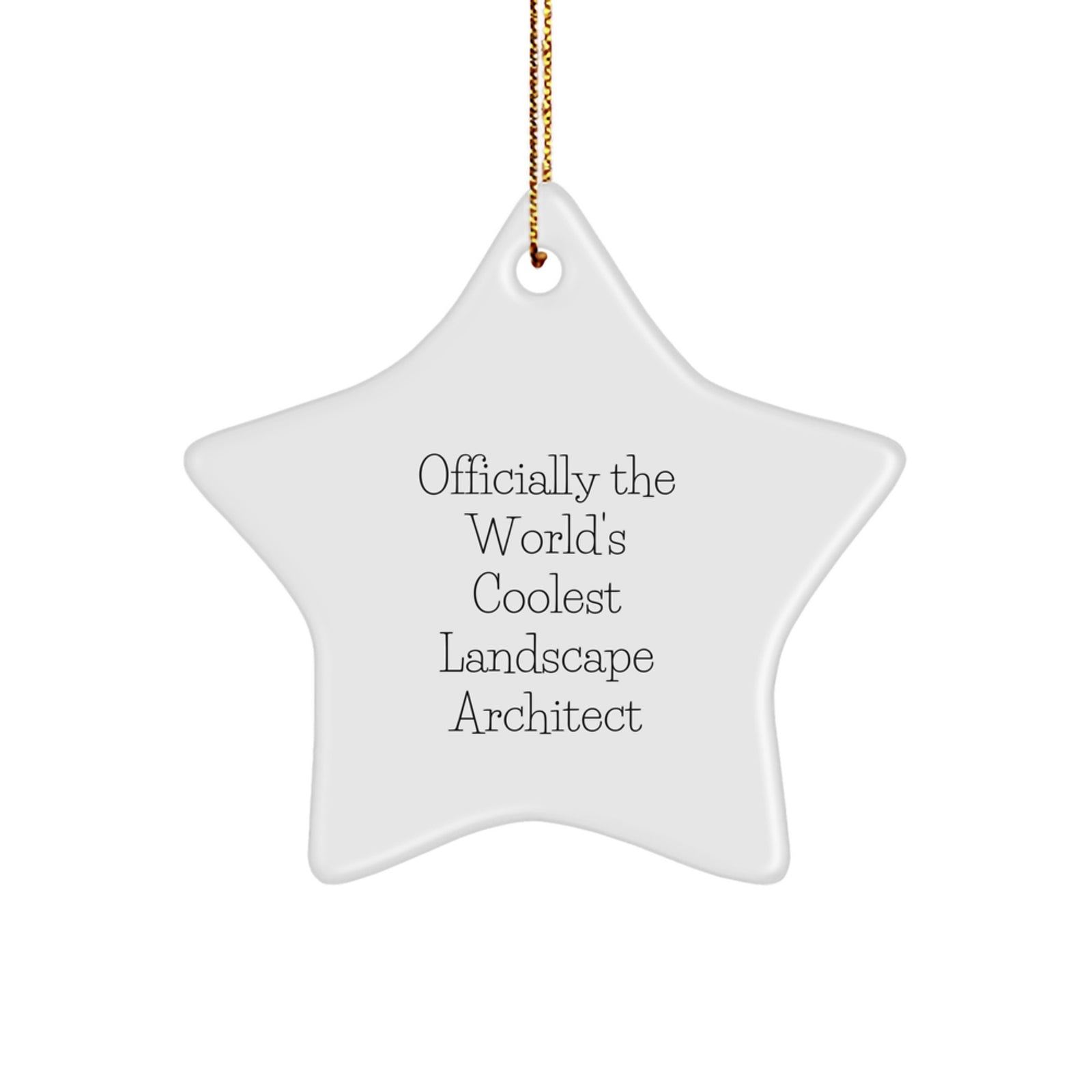 Funny Landscape Architect Star Ornament Gifts from Friends for Christmas Unique Decorations - Image 1