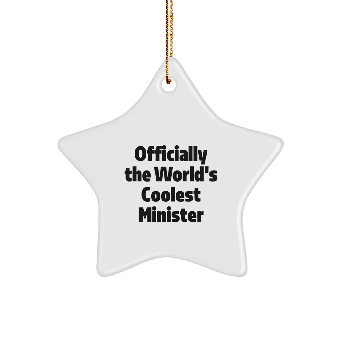 Christmas Gift for Her Minister Keepsake Star Ornament Present White - Image 1