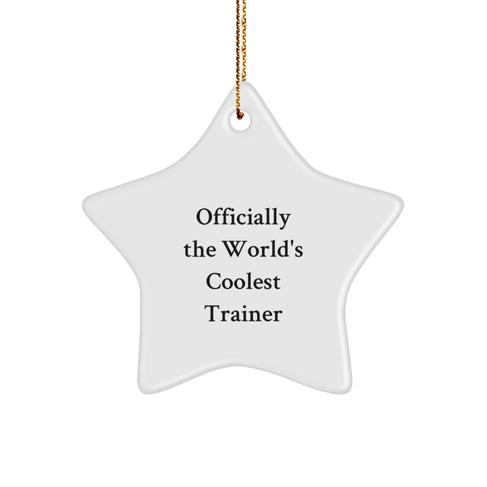 Funny Trainer Star Ornaments Gifts from Friends for Christmas Unique Trainer Star Shaped Decorations Officially The World's Coolest Trainer - Image 1
