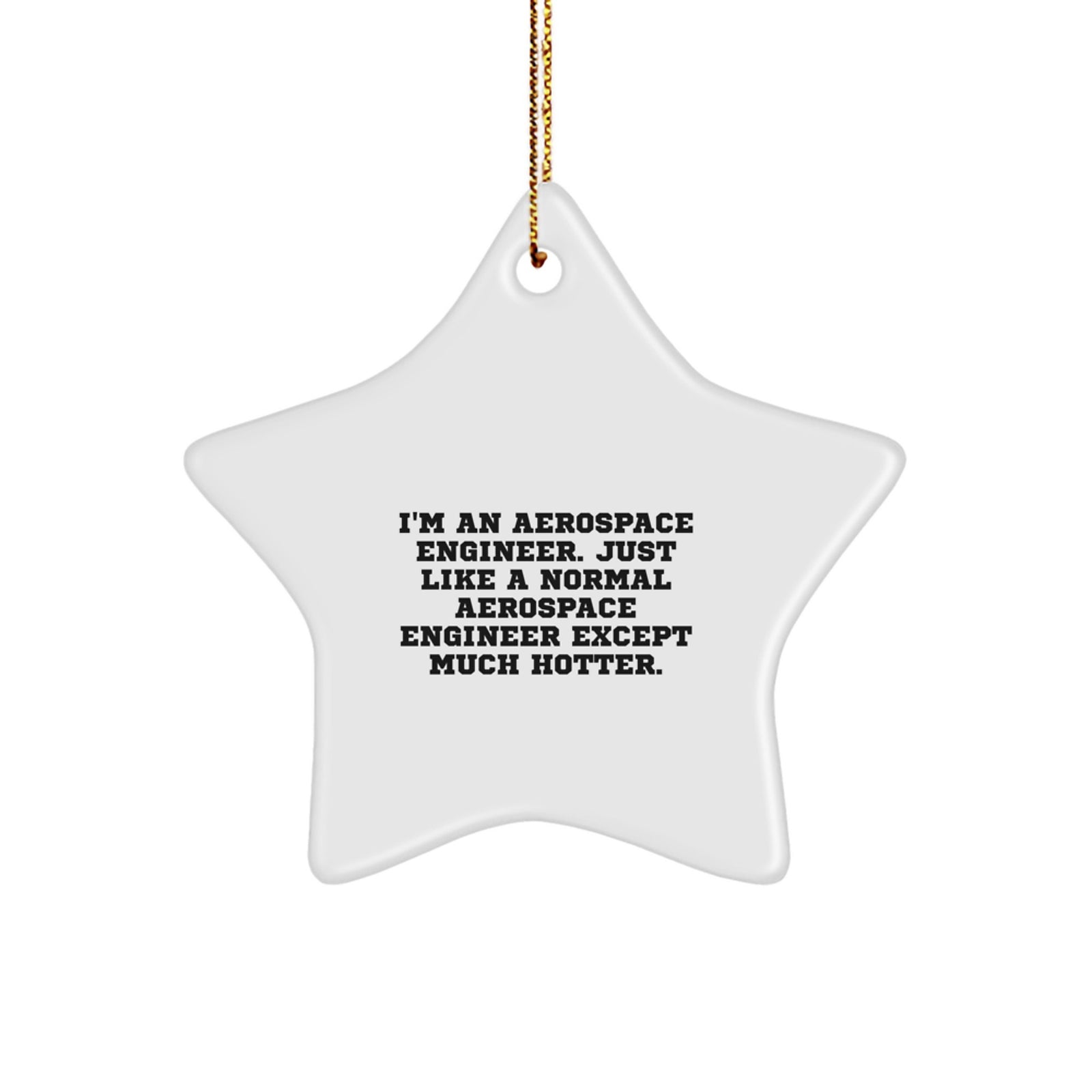 Aerospace Engineer Star Ornament Gifts from Friends and Family - Funny Hot Aerospace Engineer Christmas Unique Decorations - Image 1