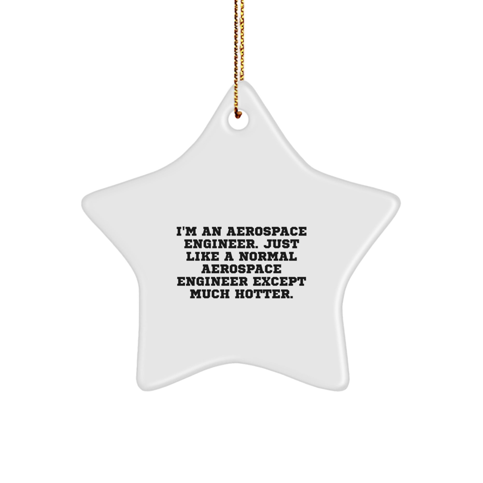 Aerospace Engineer Star Ornament Gifts from Friends and Family - Funny Hot Aerospace Engineer Christmas Unique Decorations - Image 1
