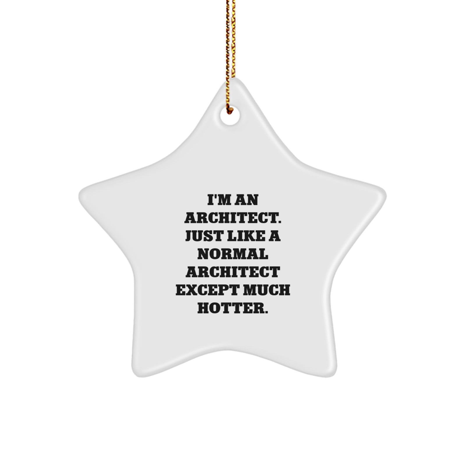 Funny Architect Star Ornament Gifts from Men to Architect Friends for Christmas Unique Gifts - Image 1