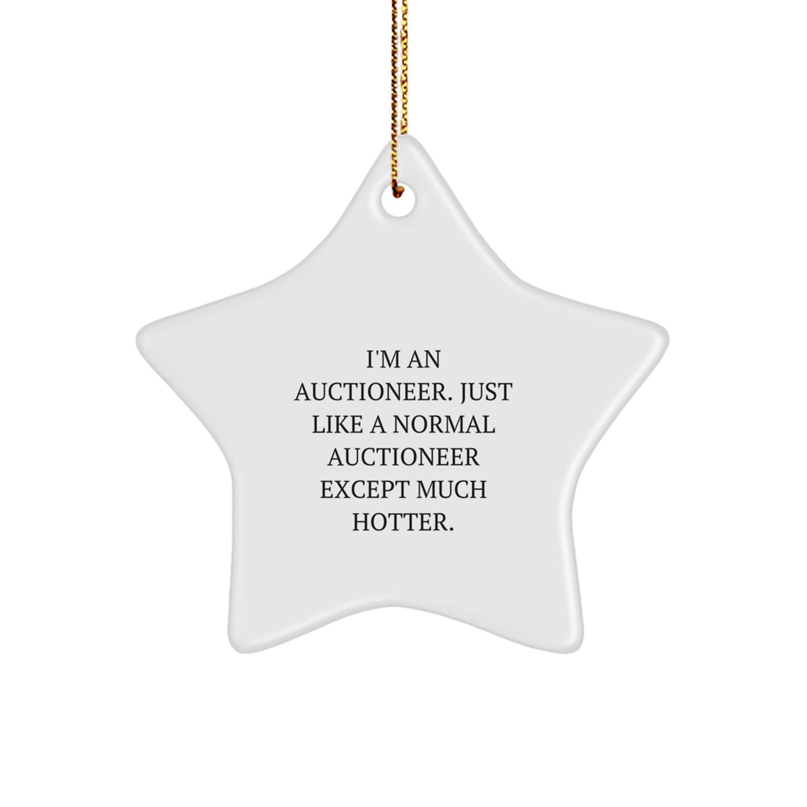 Auctioneer Funny Star Ornament Gifts for Auctioneer Friends from Men - 'I'm An Auctioneer. Just Like A Normal Auctioneer Except Much Hotter. - Image 1