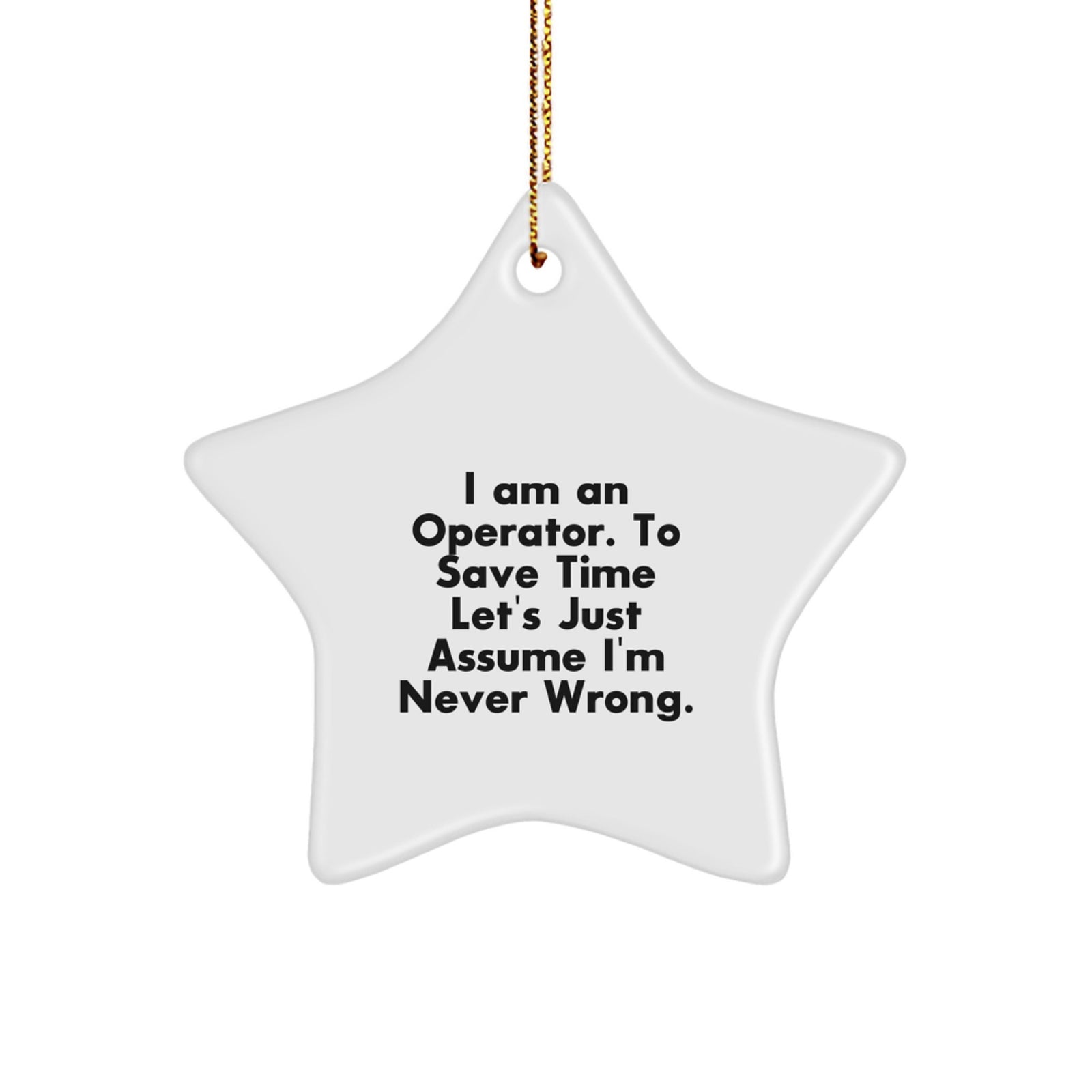 Funny Operator Star Ornament Gifts from Men to Operator Friends for Christmas Unique Office Decor - Image 1