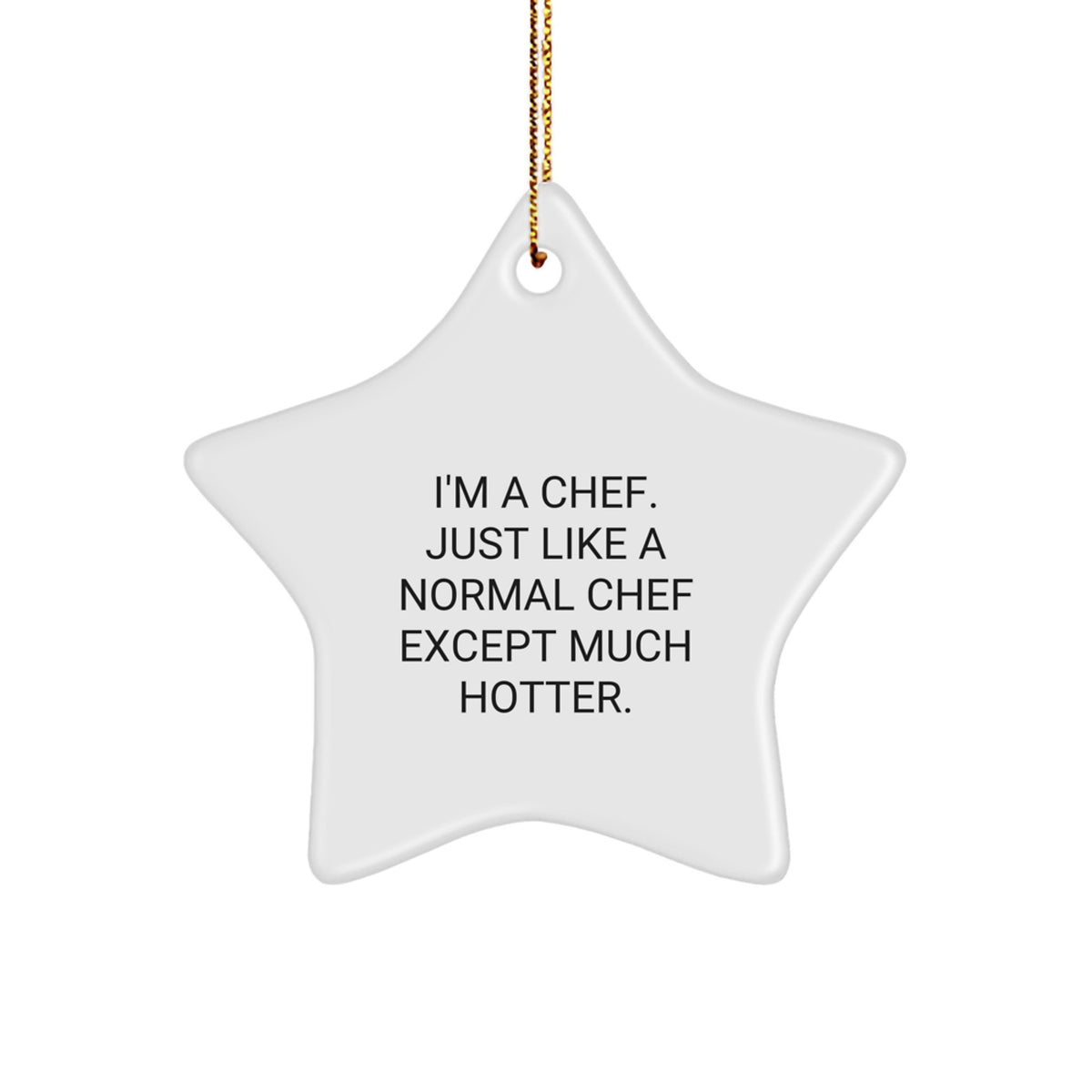 Funny Chef Star Ornament Gifts from Men to Friends for Christmas Unique Decorations - Image 1