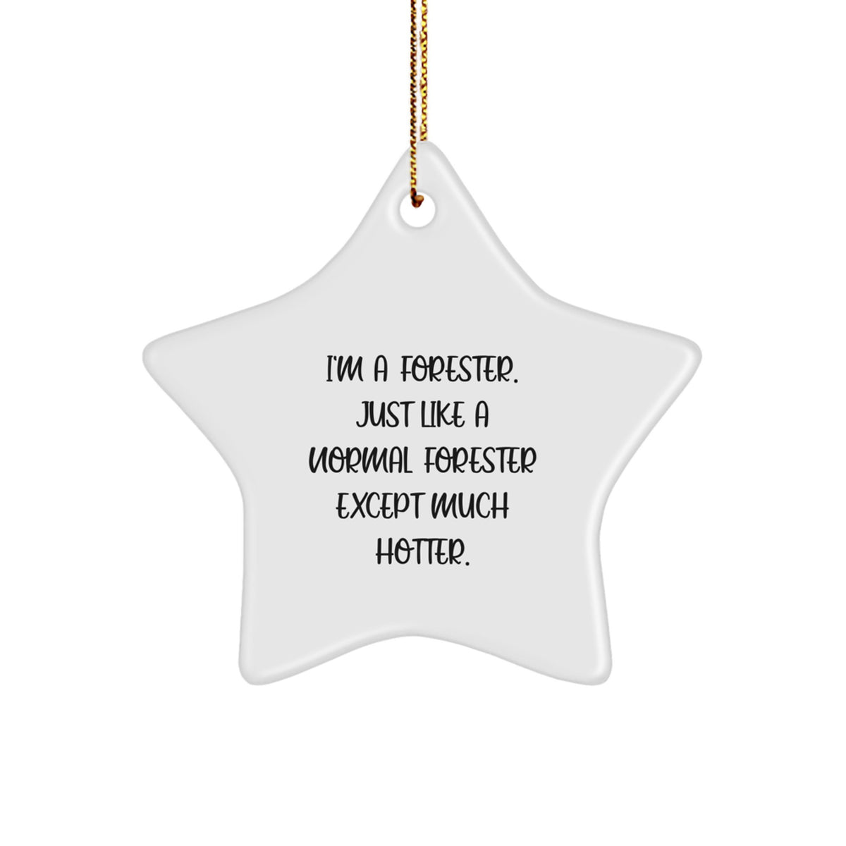 Funny Forester Star Ornament Gifts from Men to Friends and Family for Christmas - Image 1